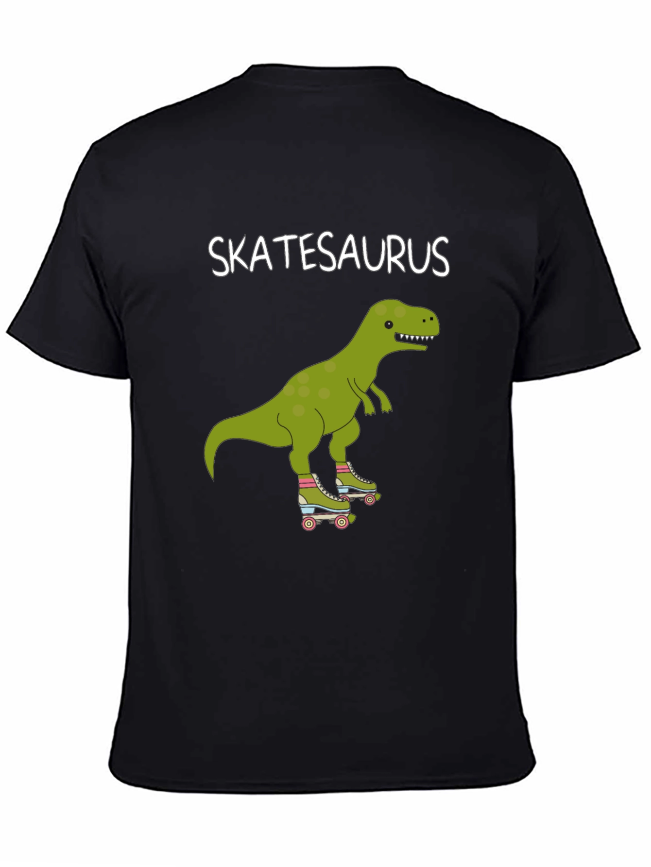 Skatesaurus T-Shirt - Dinosaur Roller Skating Tee