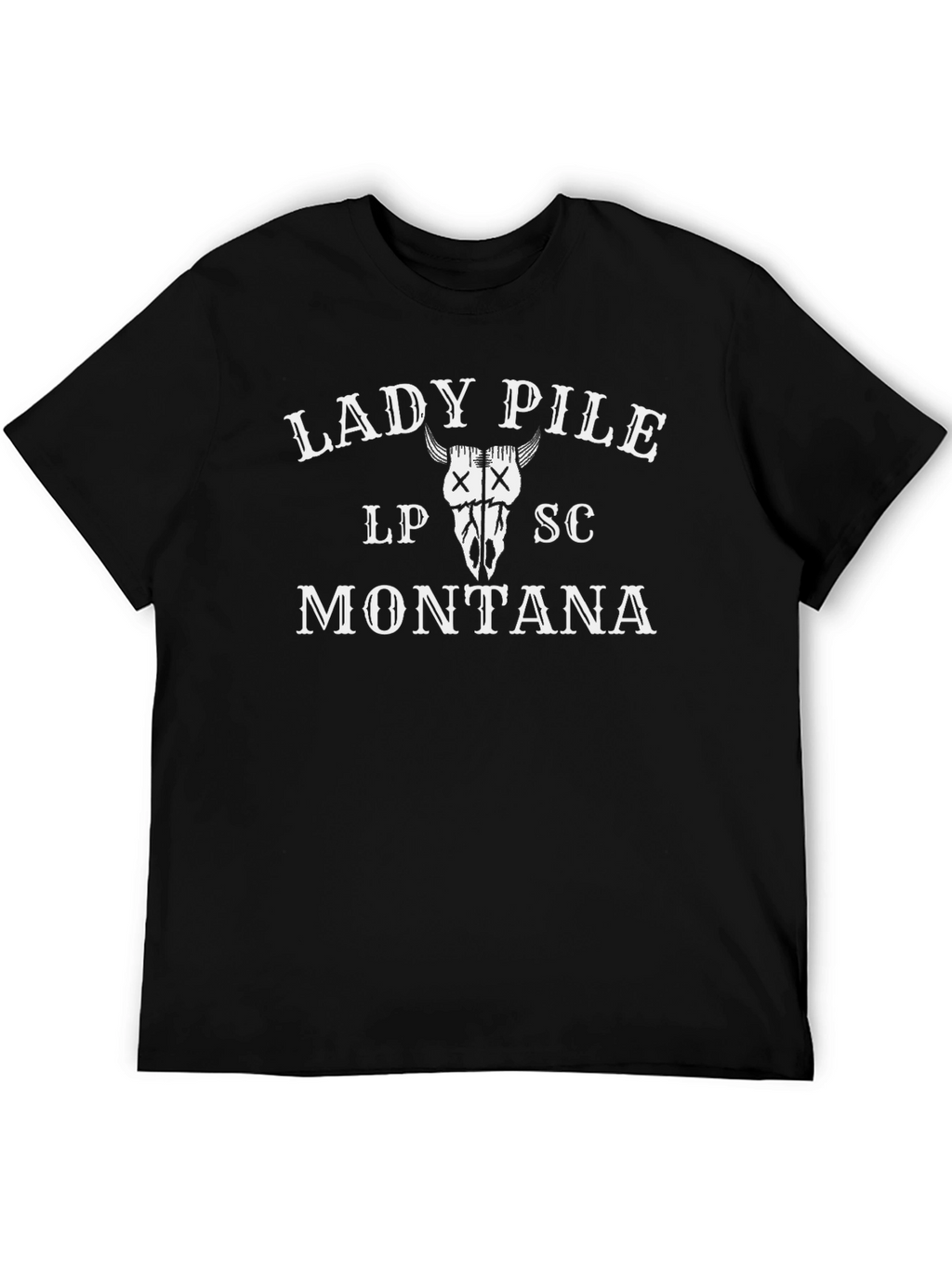 Lady Pile Montana Graphic Tee - Black Cotton T-Shirt