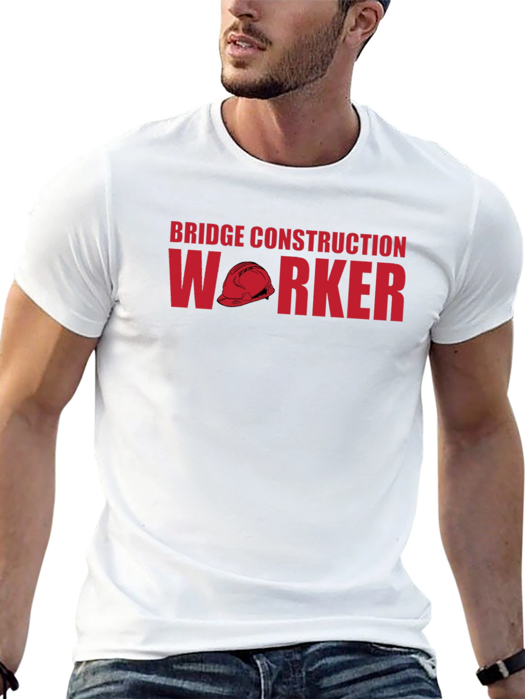 Bridge Construction Worker Graphic T-Shirt
