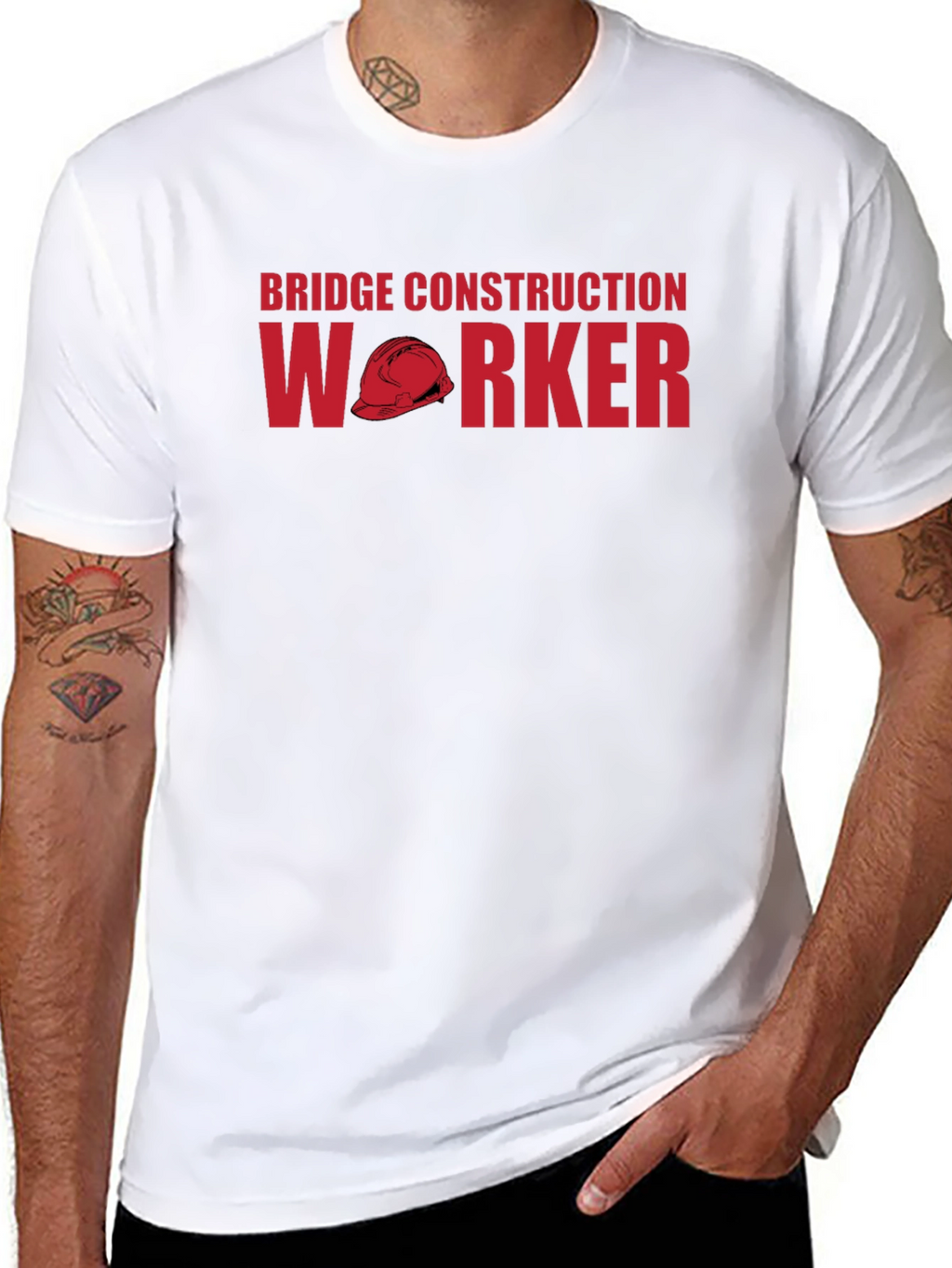 Bridge Construction Worker Graphic T-Shirt