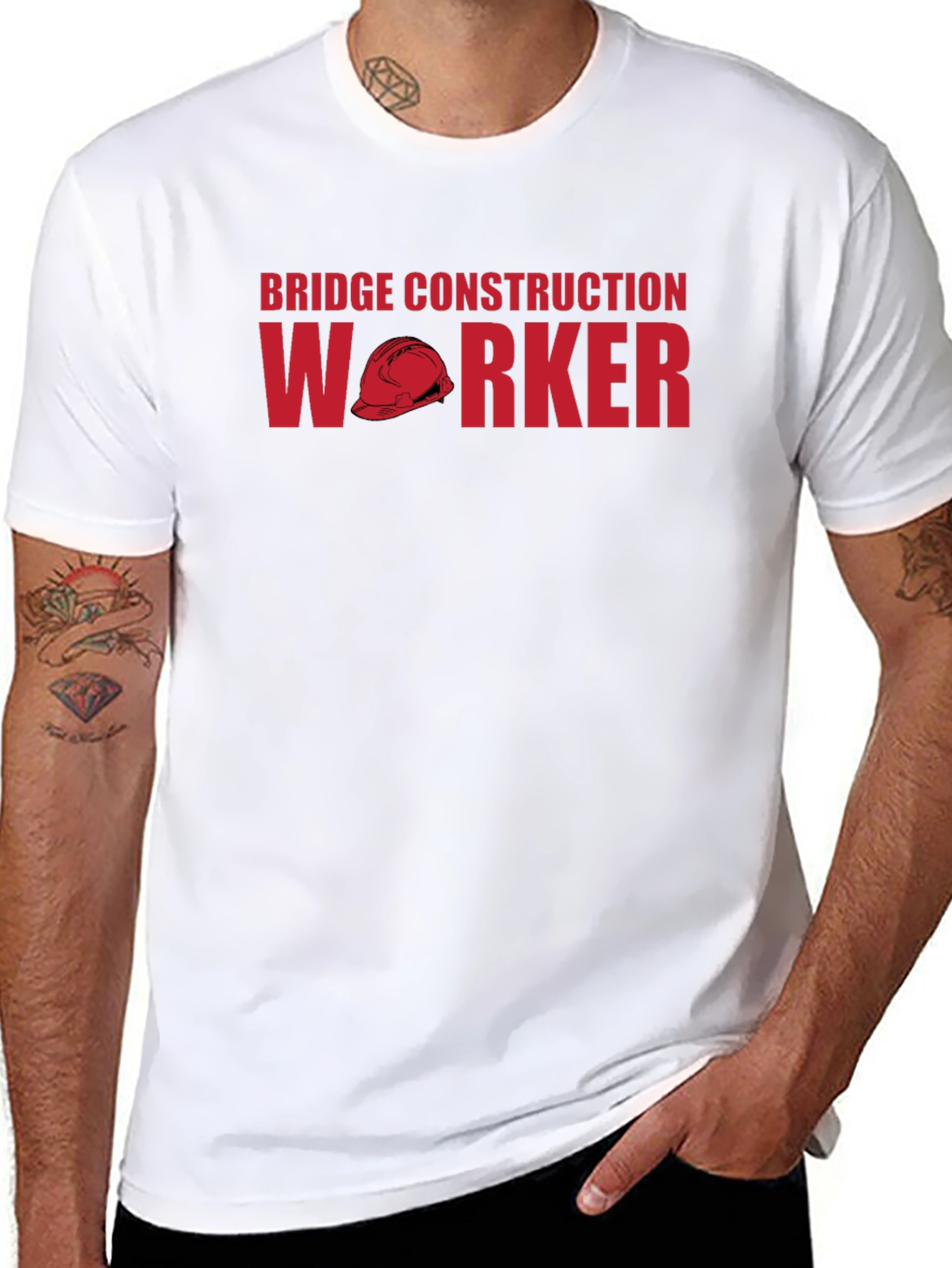 Bridge Construction Worker Graphic T-Shirt