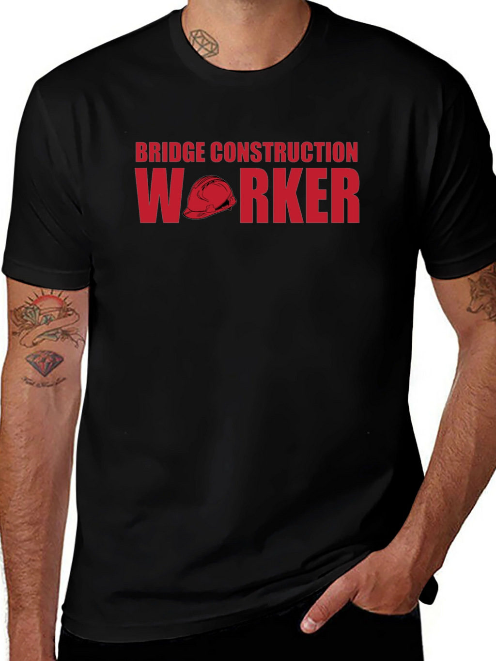 Bridge Construction Worker Graphic T-Shirt