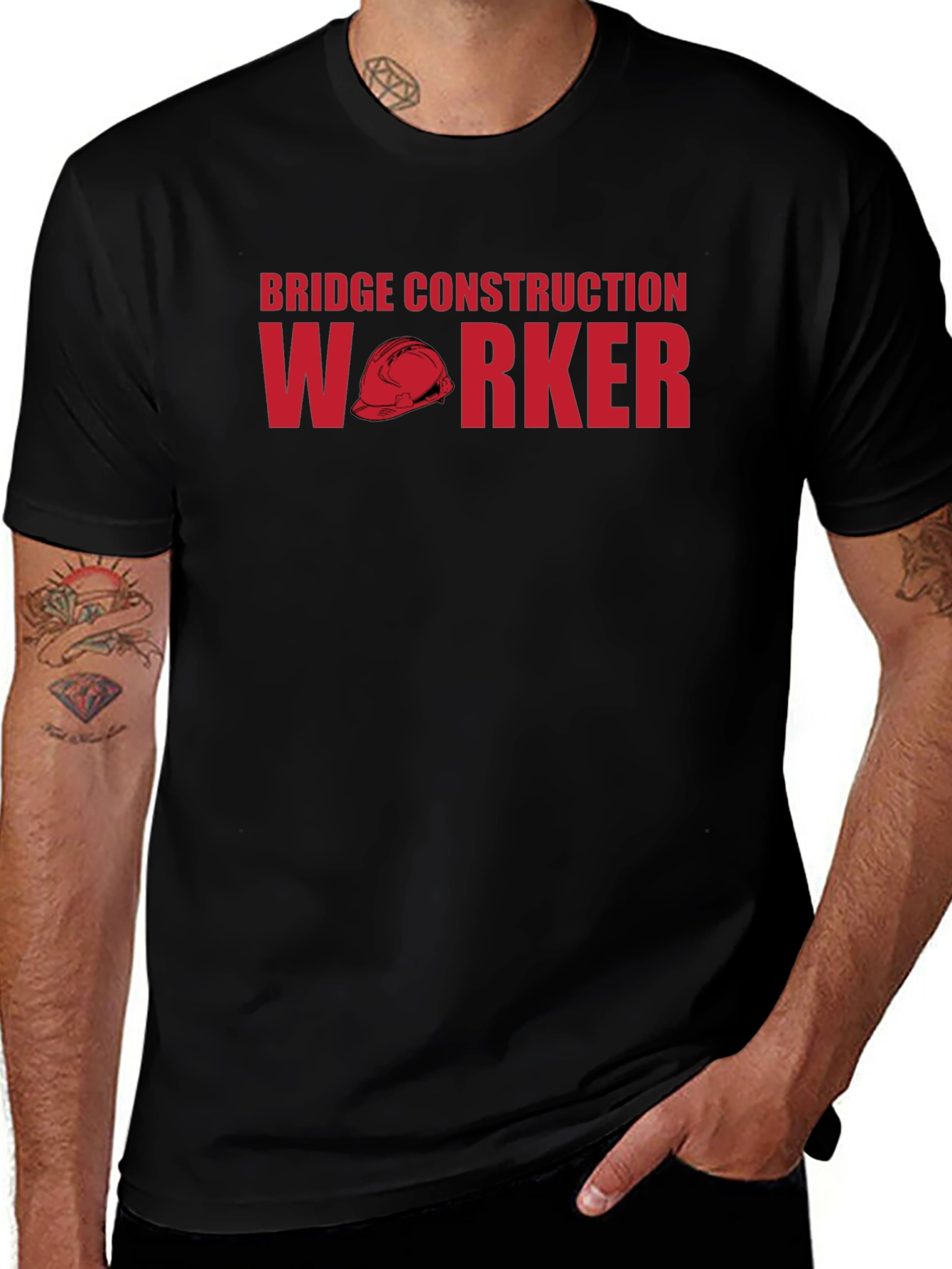 Bridge Construction Worker Graphic T-Shirt