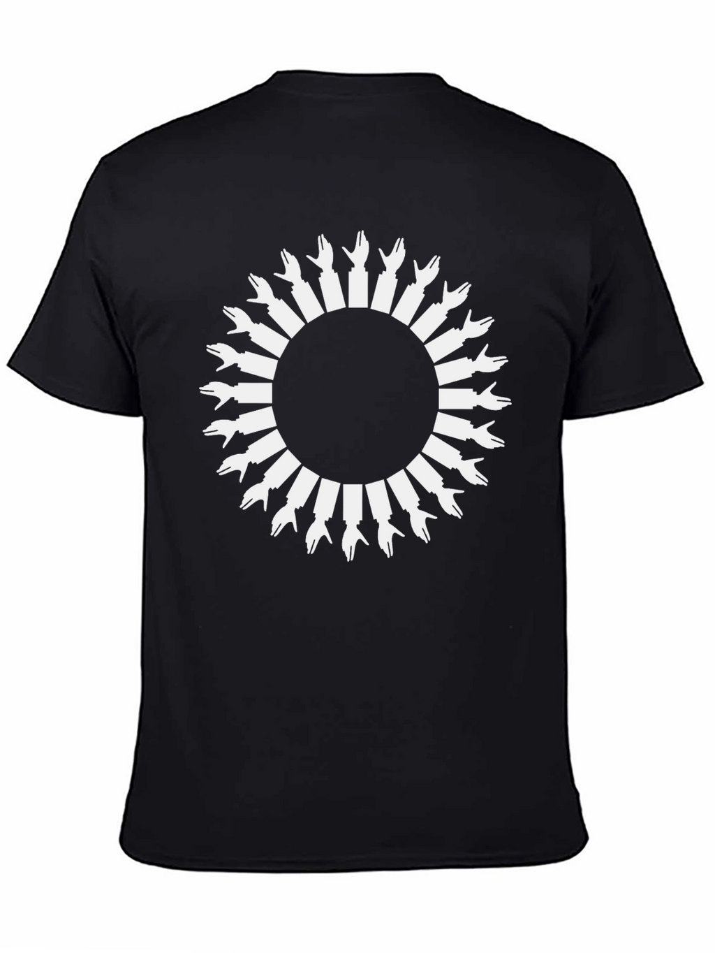 Hand Circle Graphic Tee - Unique Design