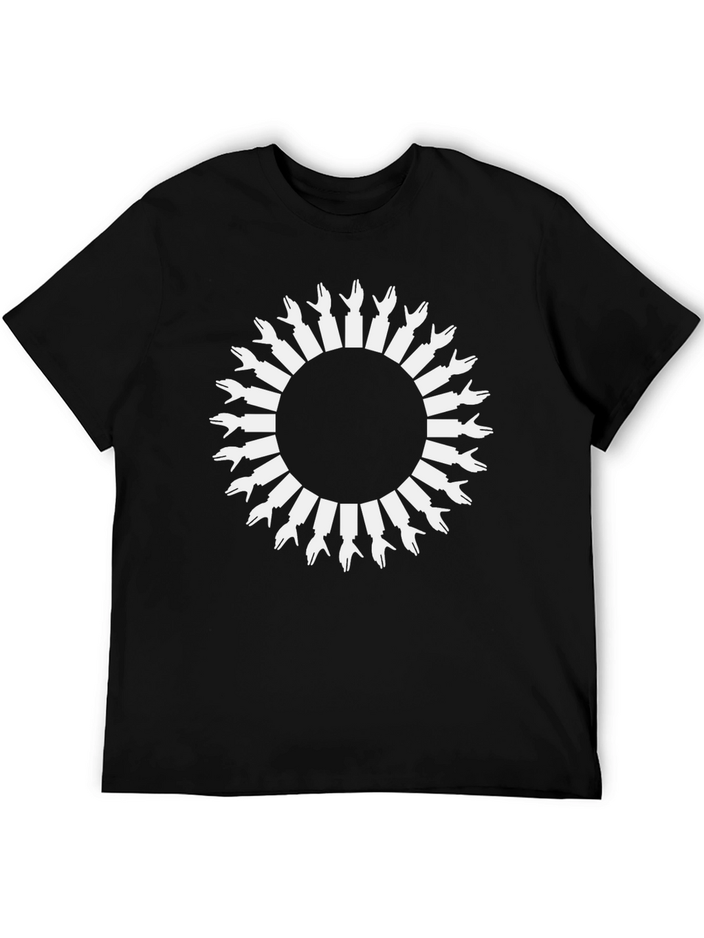 Hand Circle Graphic Tee - Unique Design