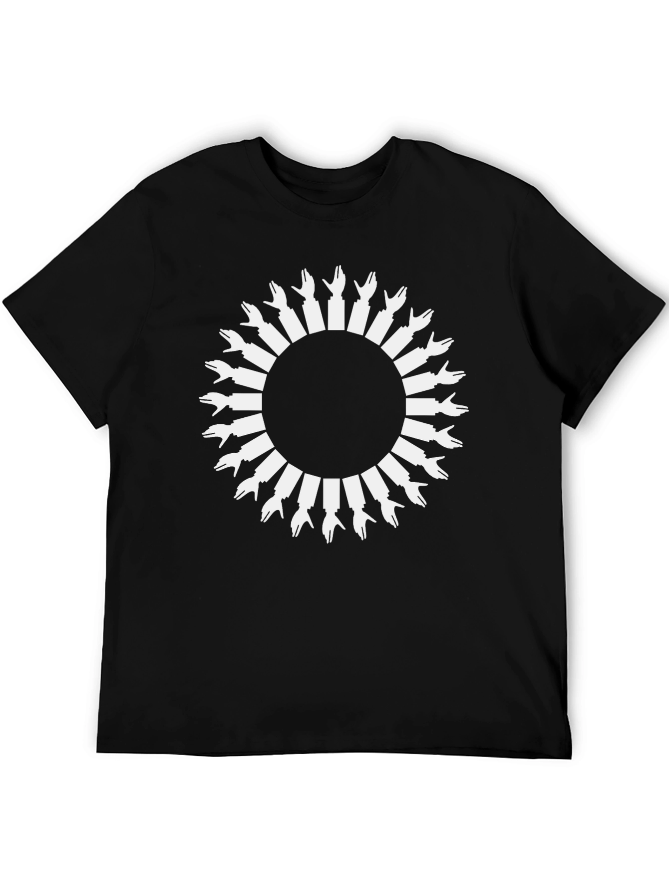 Hand Circle Graphic Tee - Unique Design