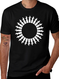 Hand Circle Graphic Tee - Unique Design