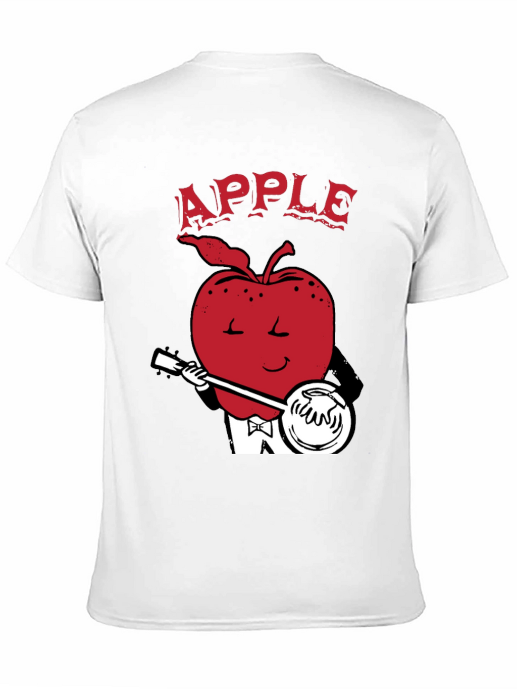 Apple Playing Banjo Graphic Tee - Black