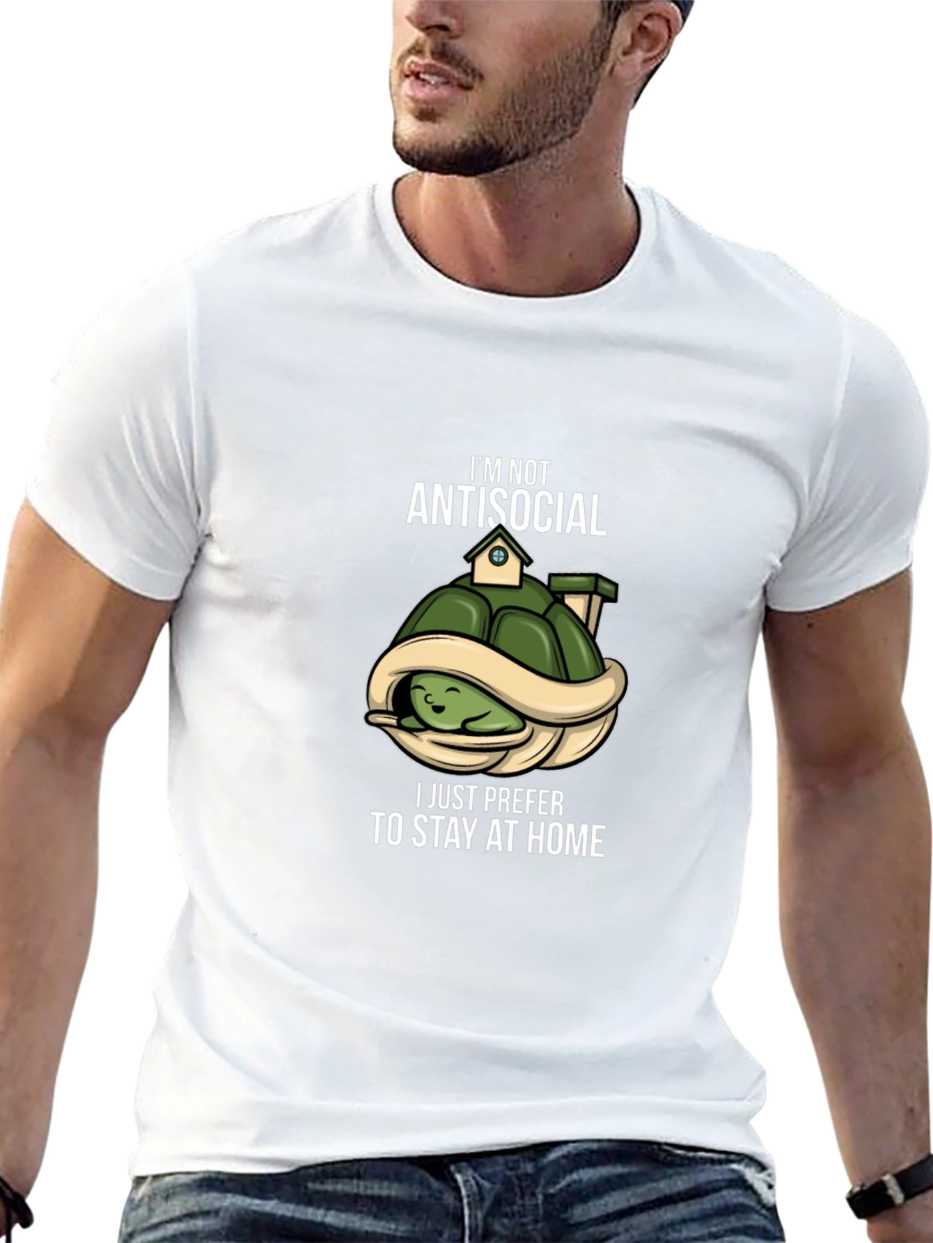 Introvert Turtle Graphic T-Shirt