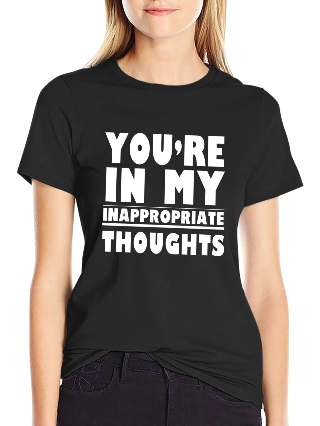 Inappropriate Thoughts Graphic Tee - Black