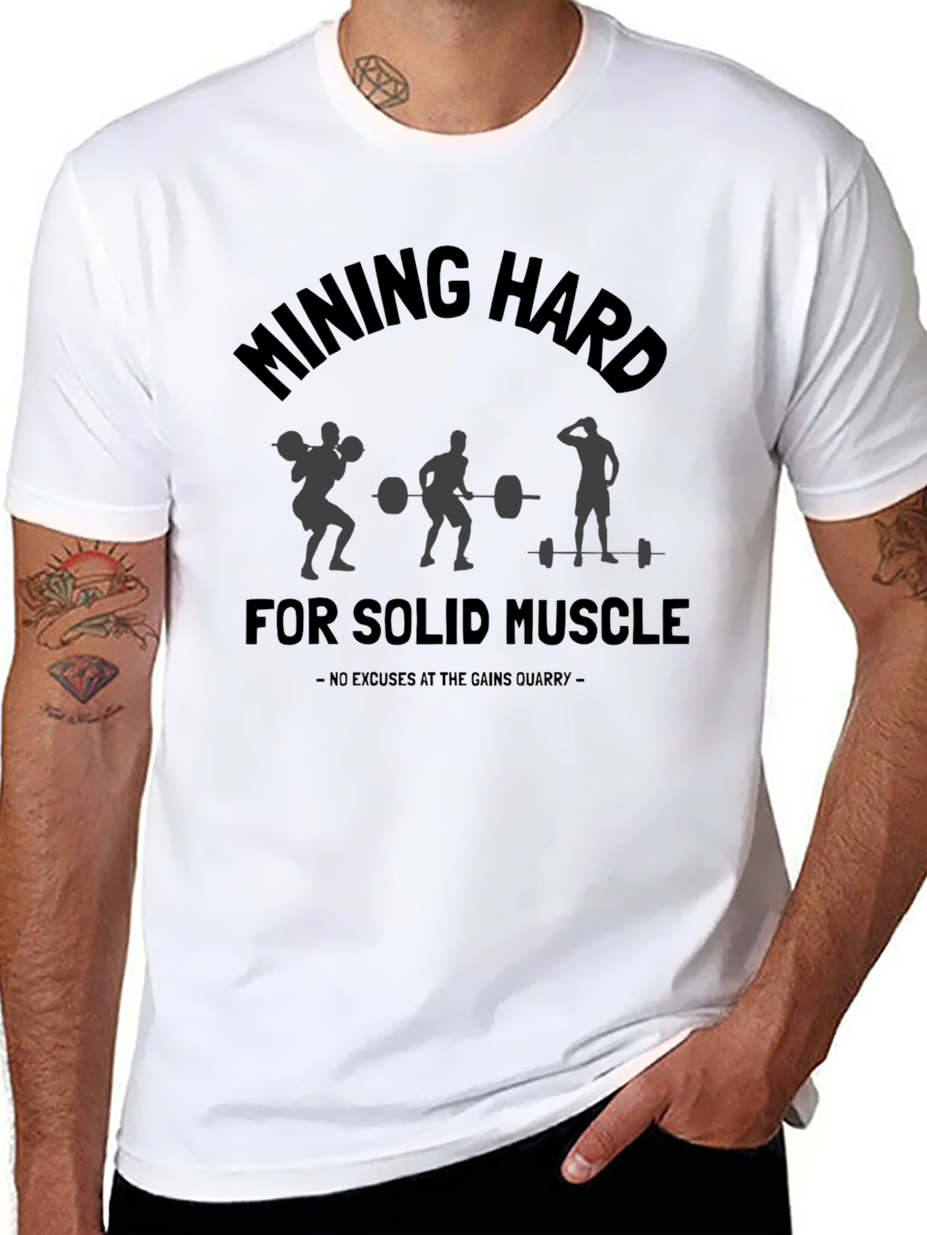 Mining Hard For Solid Muscle Workout T-Shirt