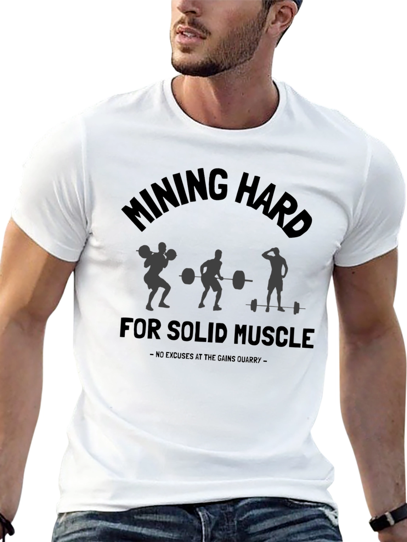 Mining Hard For Solid Muscle Workout T-Shirt
