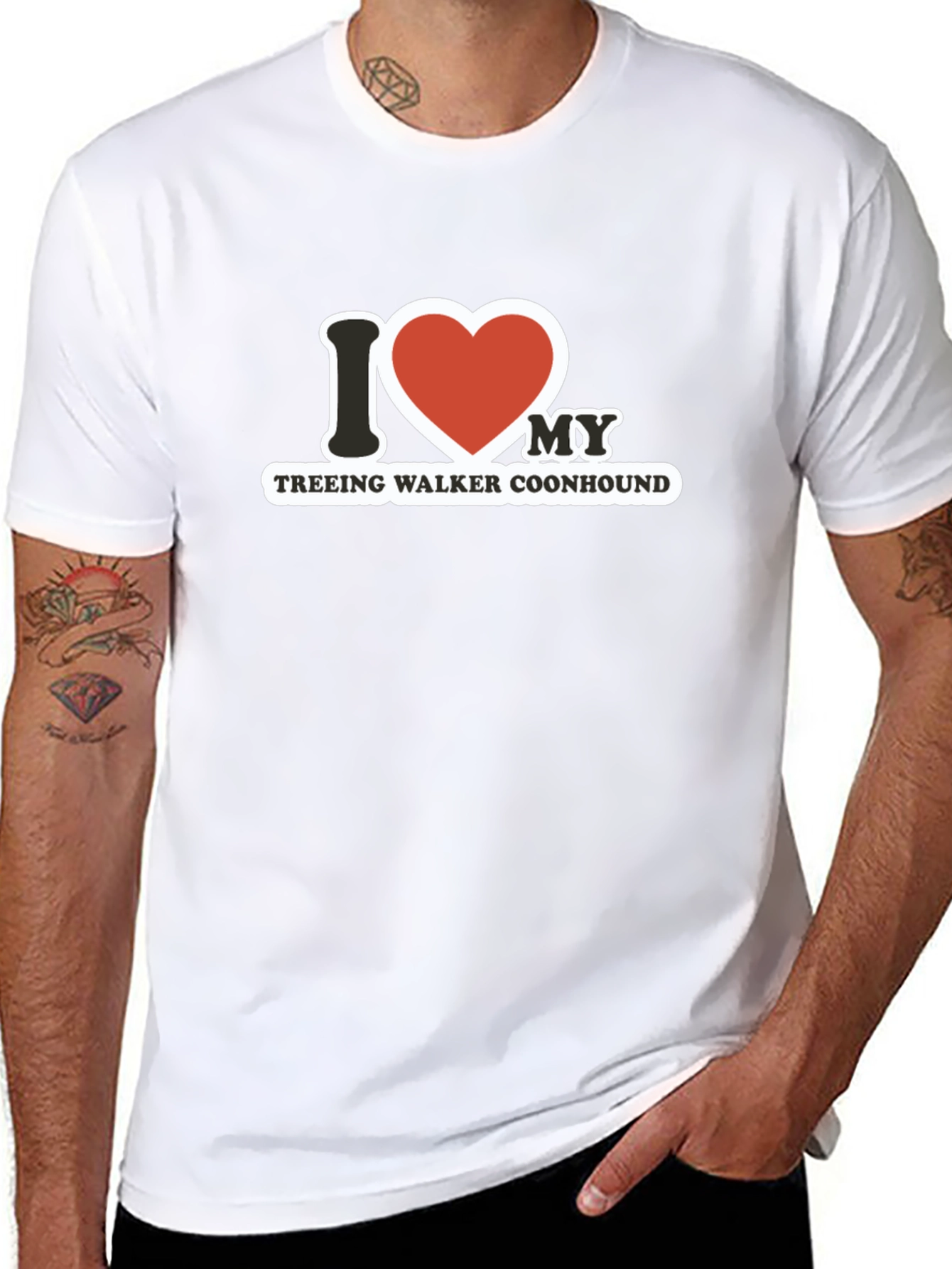 I Heart My Treeing Walker Coonhound T-Shirt