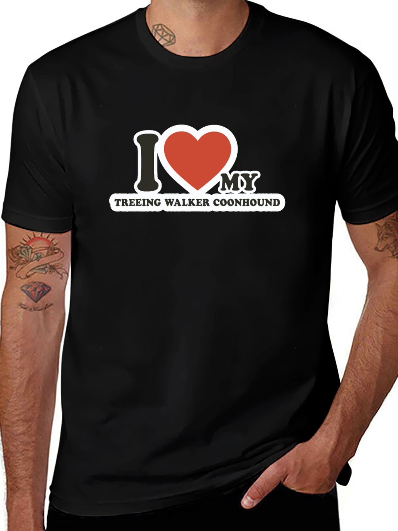 I Heart My Treeing Walker Coonhound T-Shirt