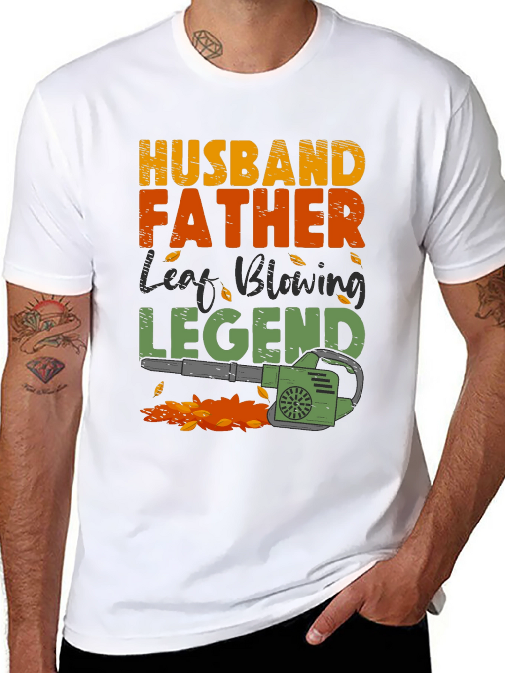 Husband Father Leaf Blowing Legend T-Shirt