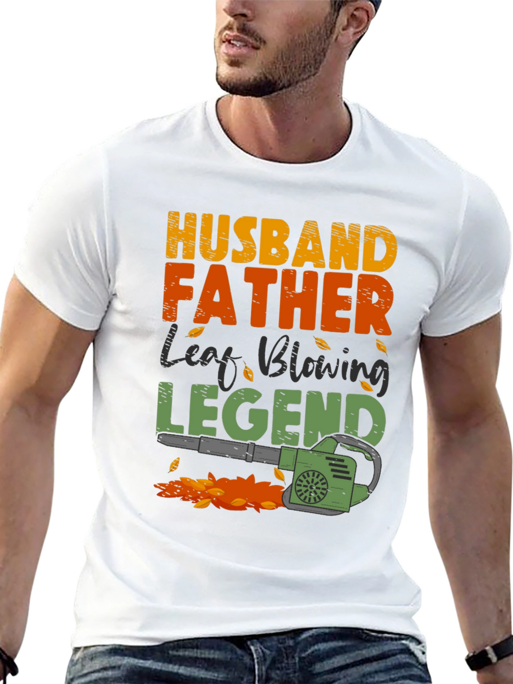 Husband Father Leaf Blowing Legend T-Shirt