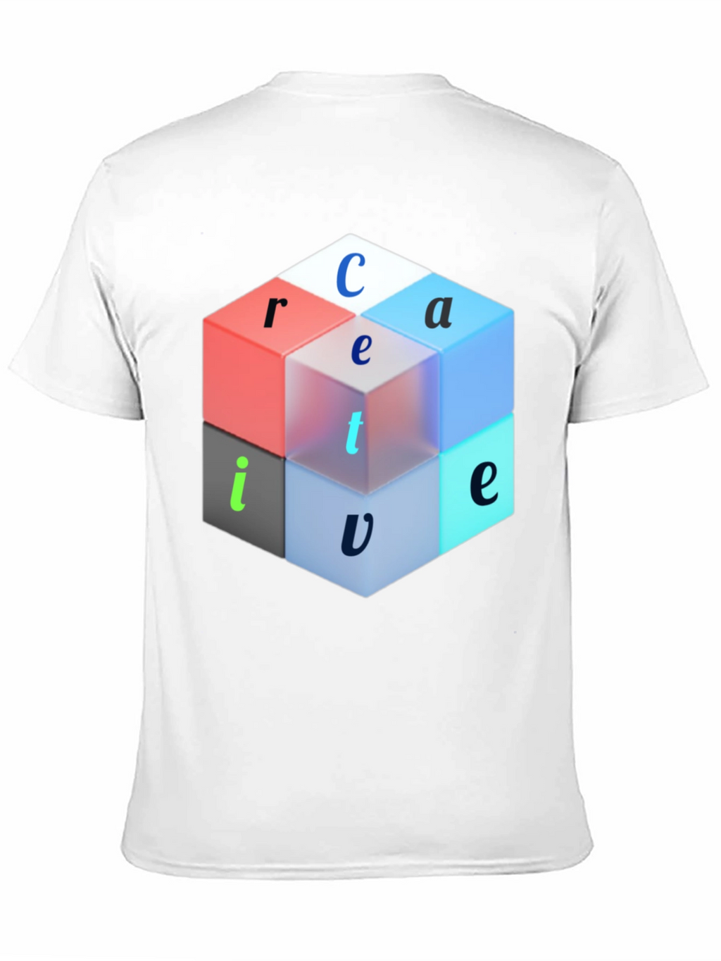 Creative Cube Graphic Tee - Modern Design