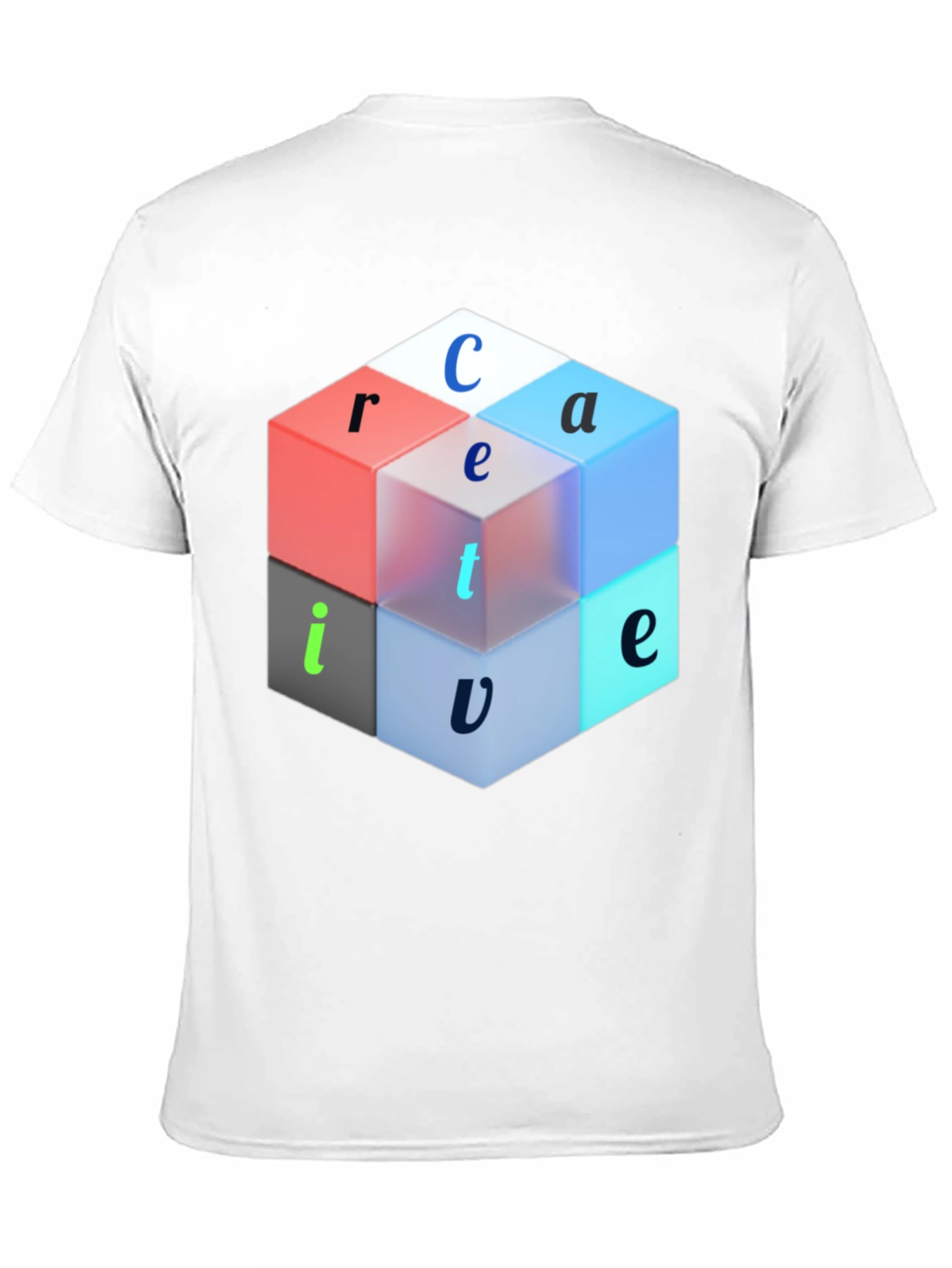 Creative Cube Graphic Tee - Modern Design
