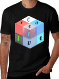 Creative Cube Graphic Tee - Modern Design
