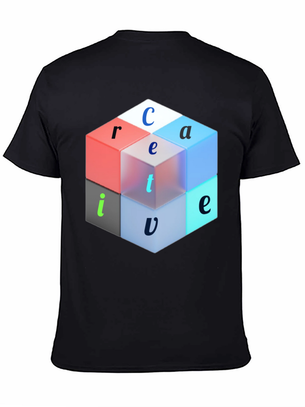 Creative Cube Graphic Tee - Modern Design