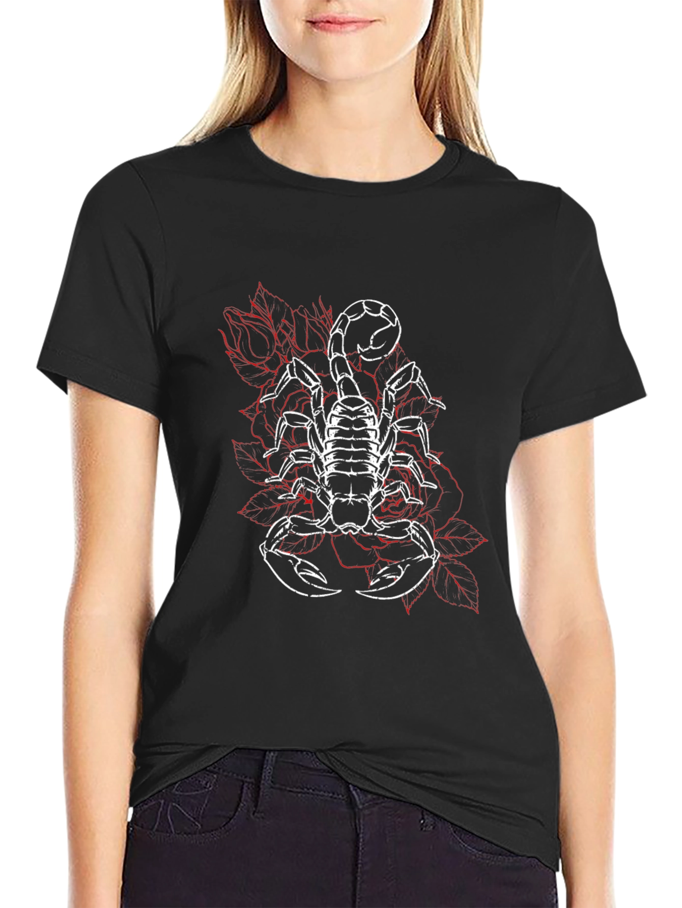 Scorpion Graphic Tee - Stylish Black Cotton T-Shirt
