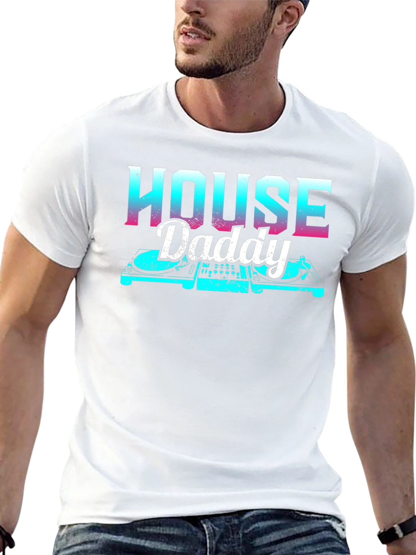 House Daddy DJ T-Shirt - Retro Style