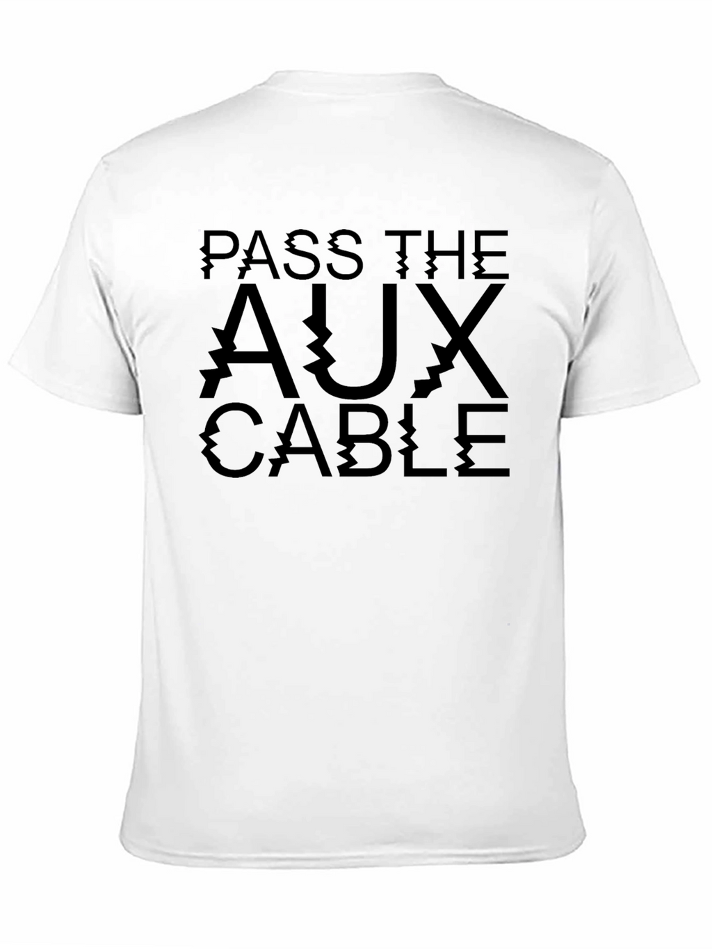 Pass the Aux Cable Black Graphic Tee