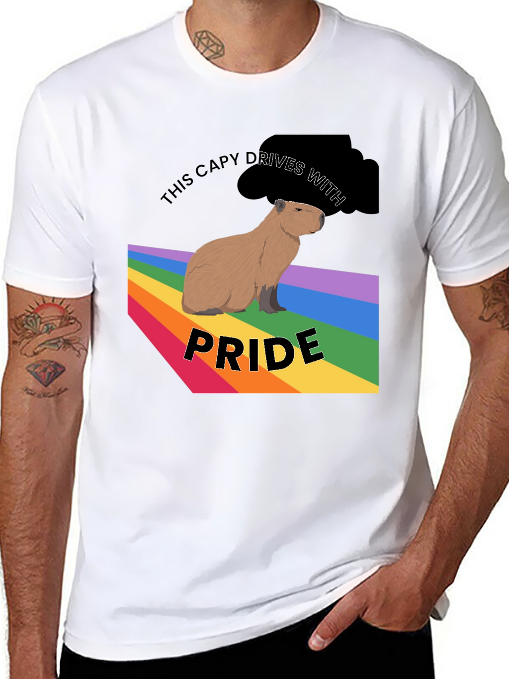 Capybara Pride T-Shirt - LGBTQ+ Capy Design