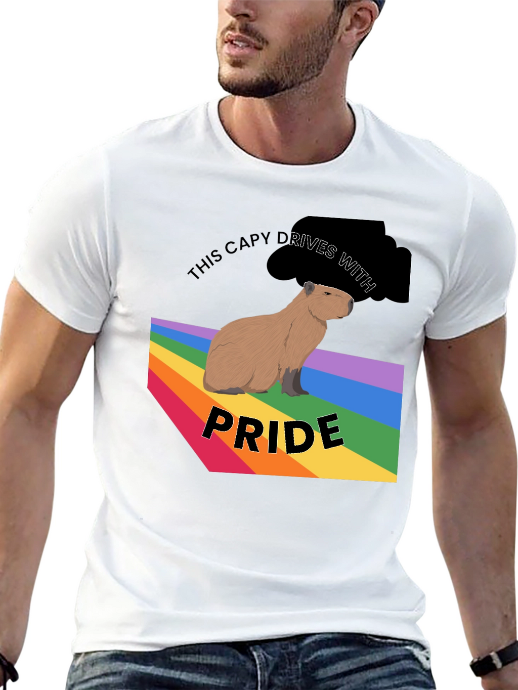 Capybara Pride T-Shirt - LGBTQ+ Capy Design