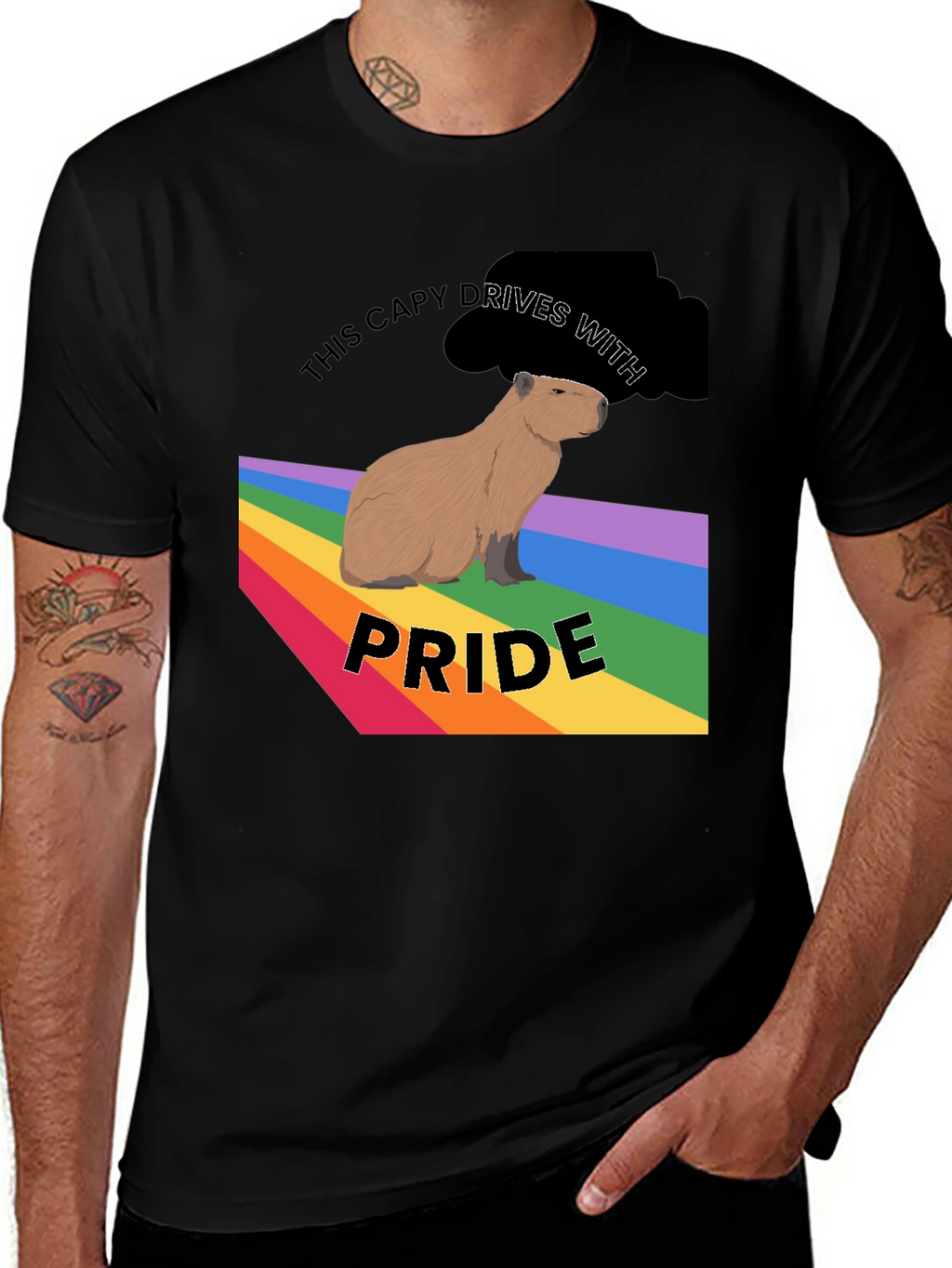 Capybara Pride T-Shirt - LGBTQ+ Capy Design