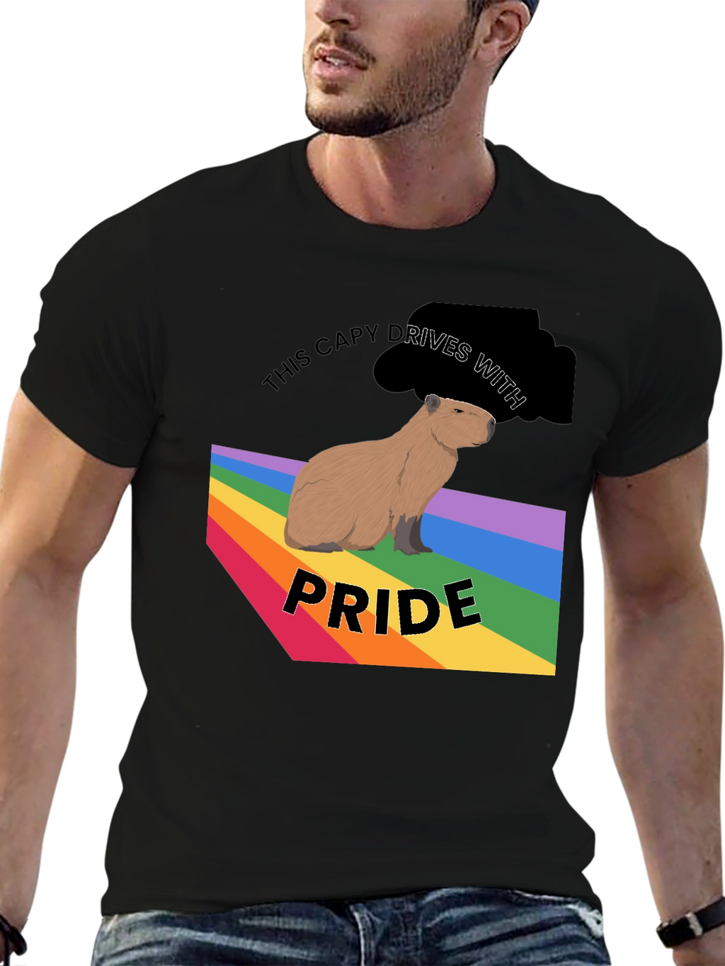 Capybara Pride T-Shirt - LGBTQ+ Capy Design