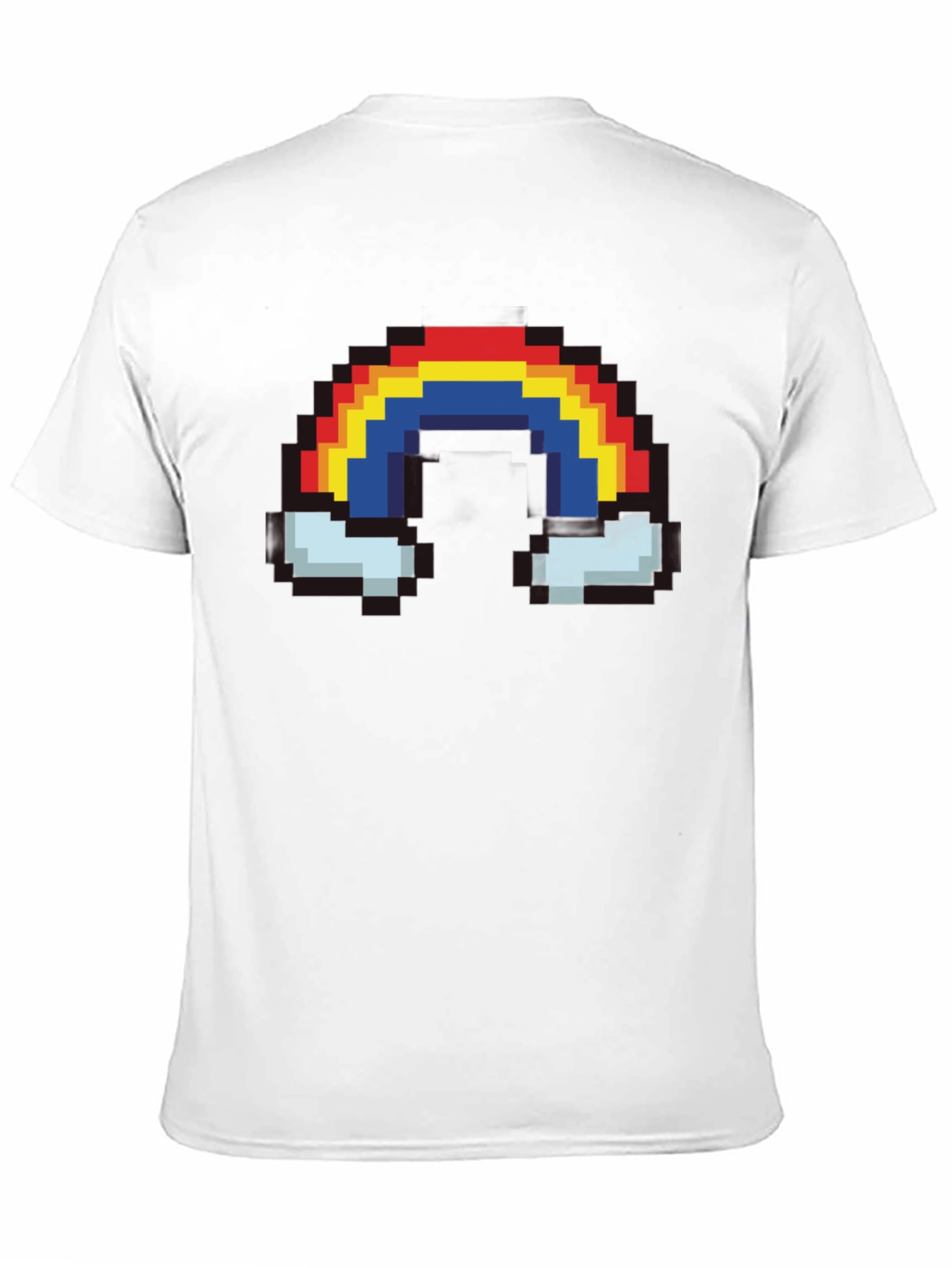 Pixel Rainbow T-Shirt - Retro 8-bit Style