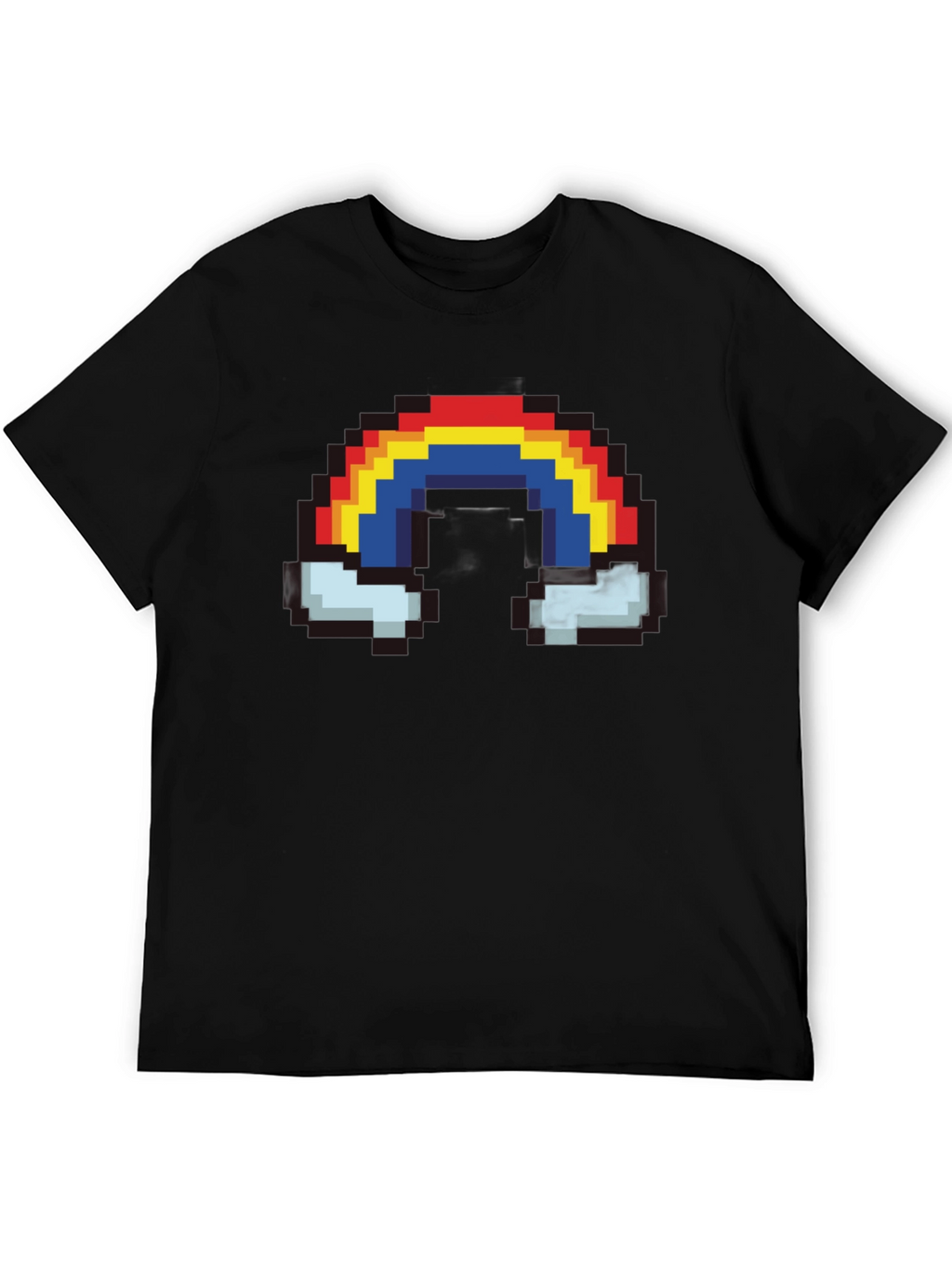 Pixel Rainbow T-Shirt - Retro 8-bit Style