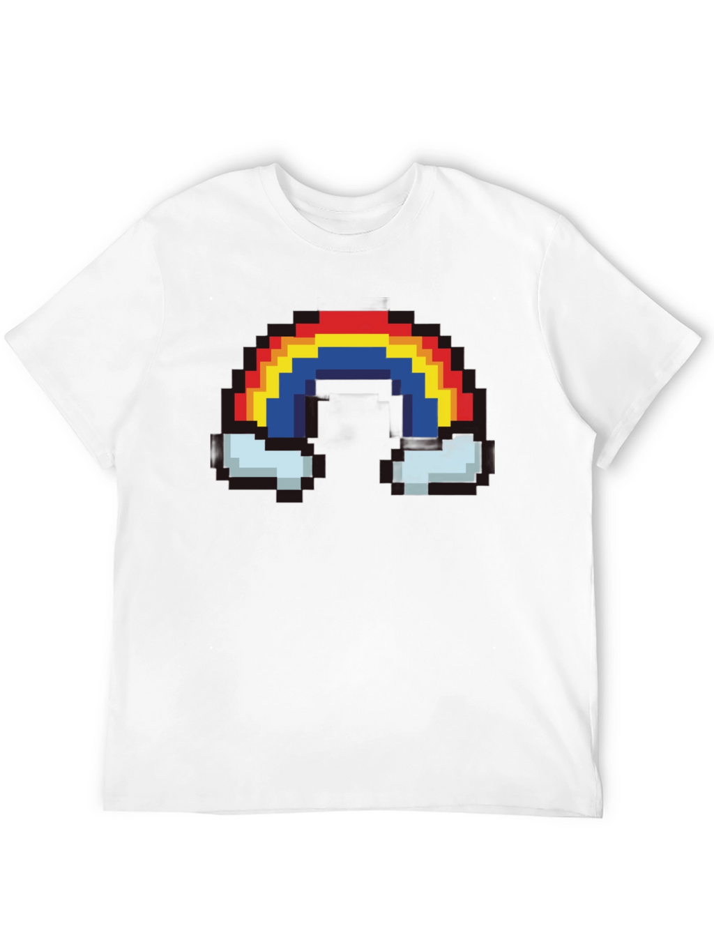 Pixel Rainbow T-Shirt - Retro 8-bit Style