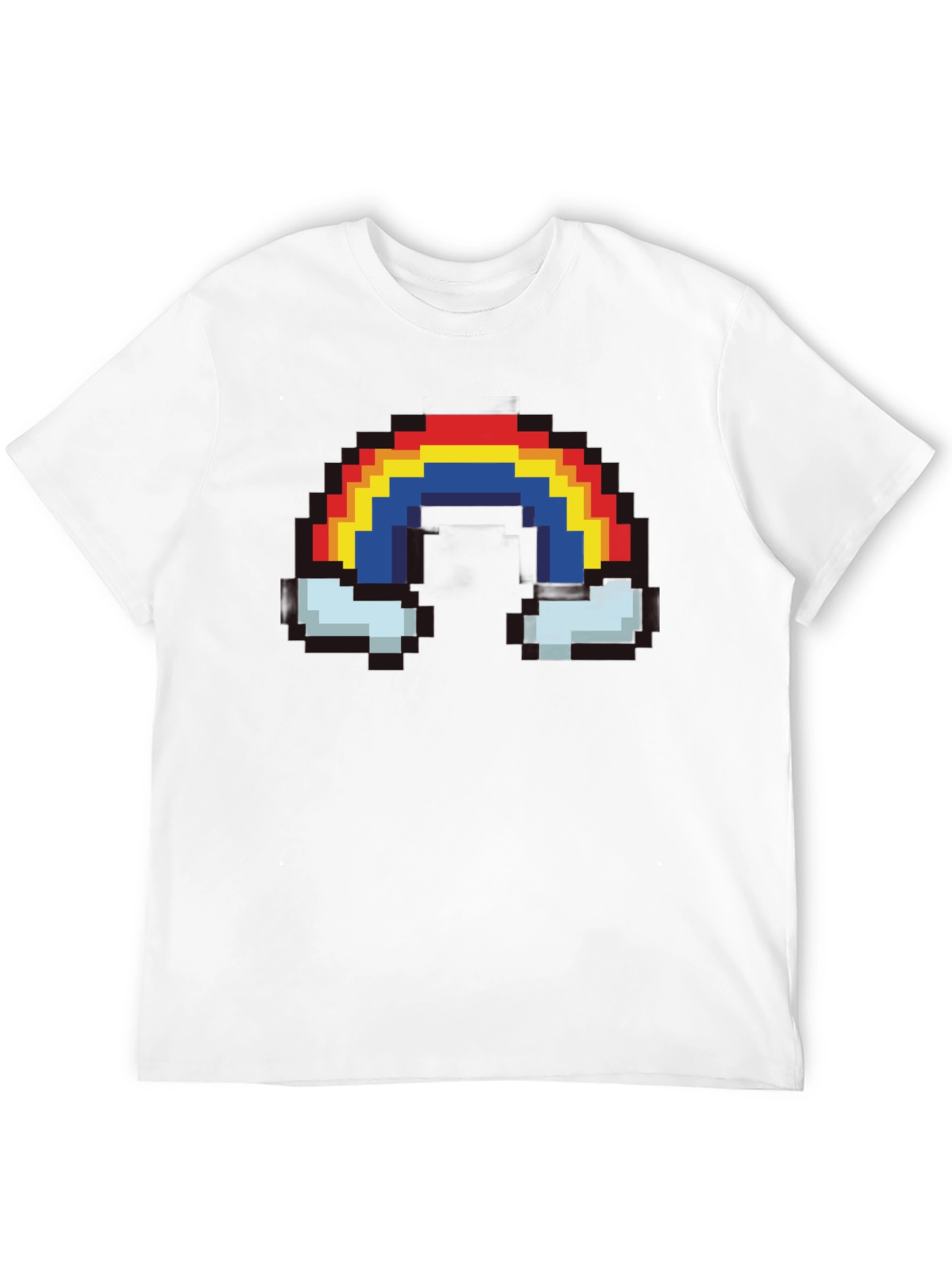 Pixel Rainbow T-Shirt - Retro 8-bit Style