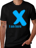 I am here T-Shirt - Blue X