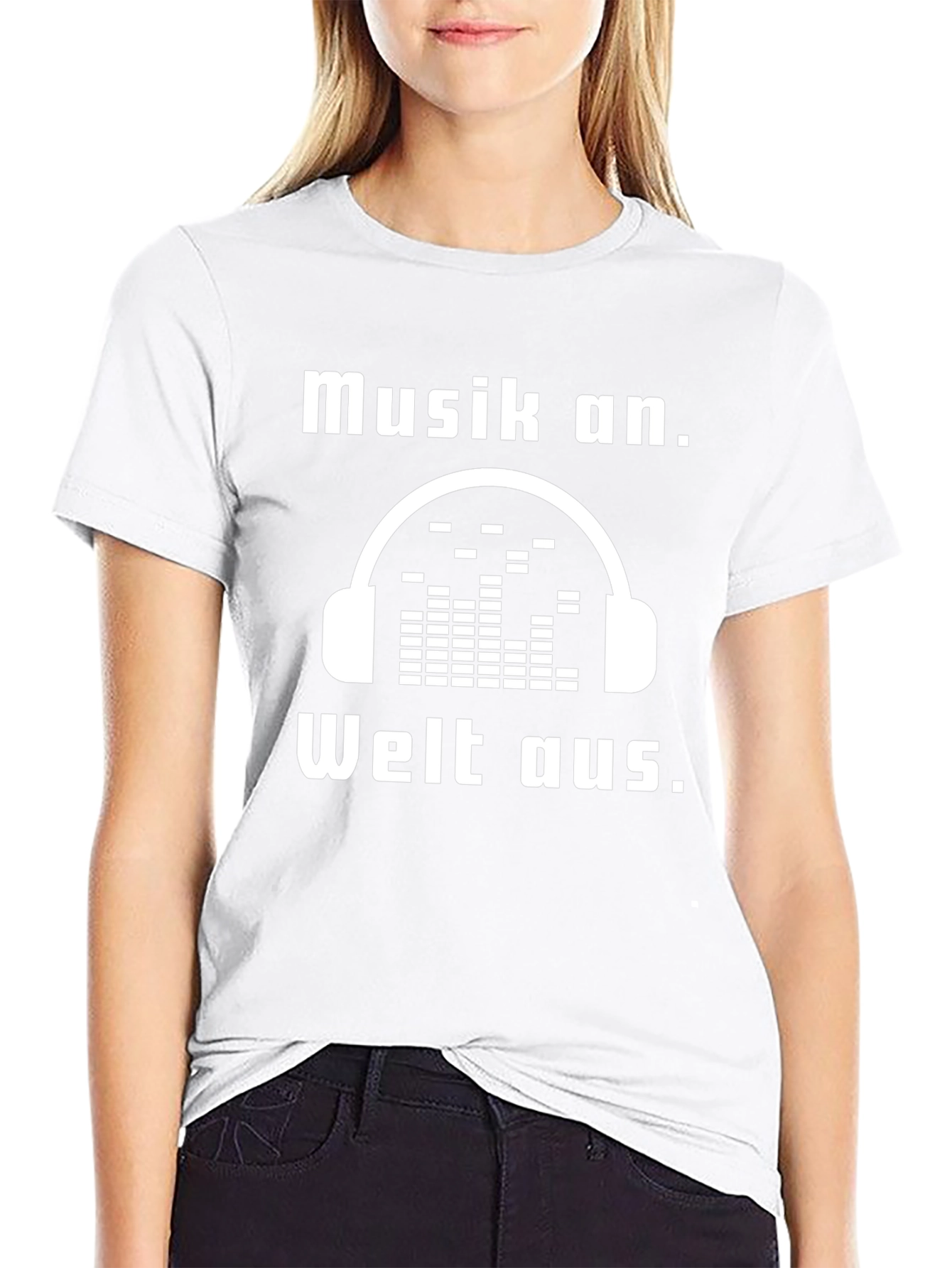 Musik An. Welt Aus. Headphones Graphic Tee