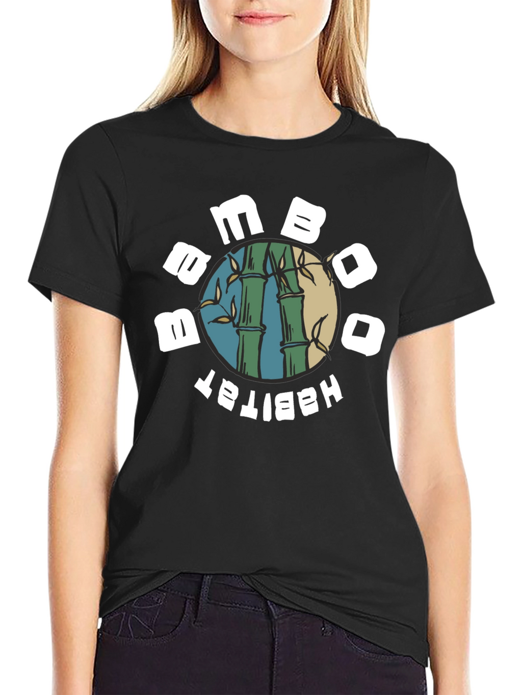 Bamboo Habitat Graphic T-Shirt - Black