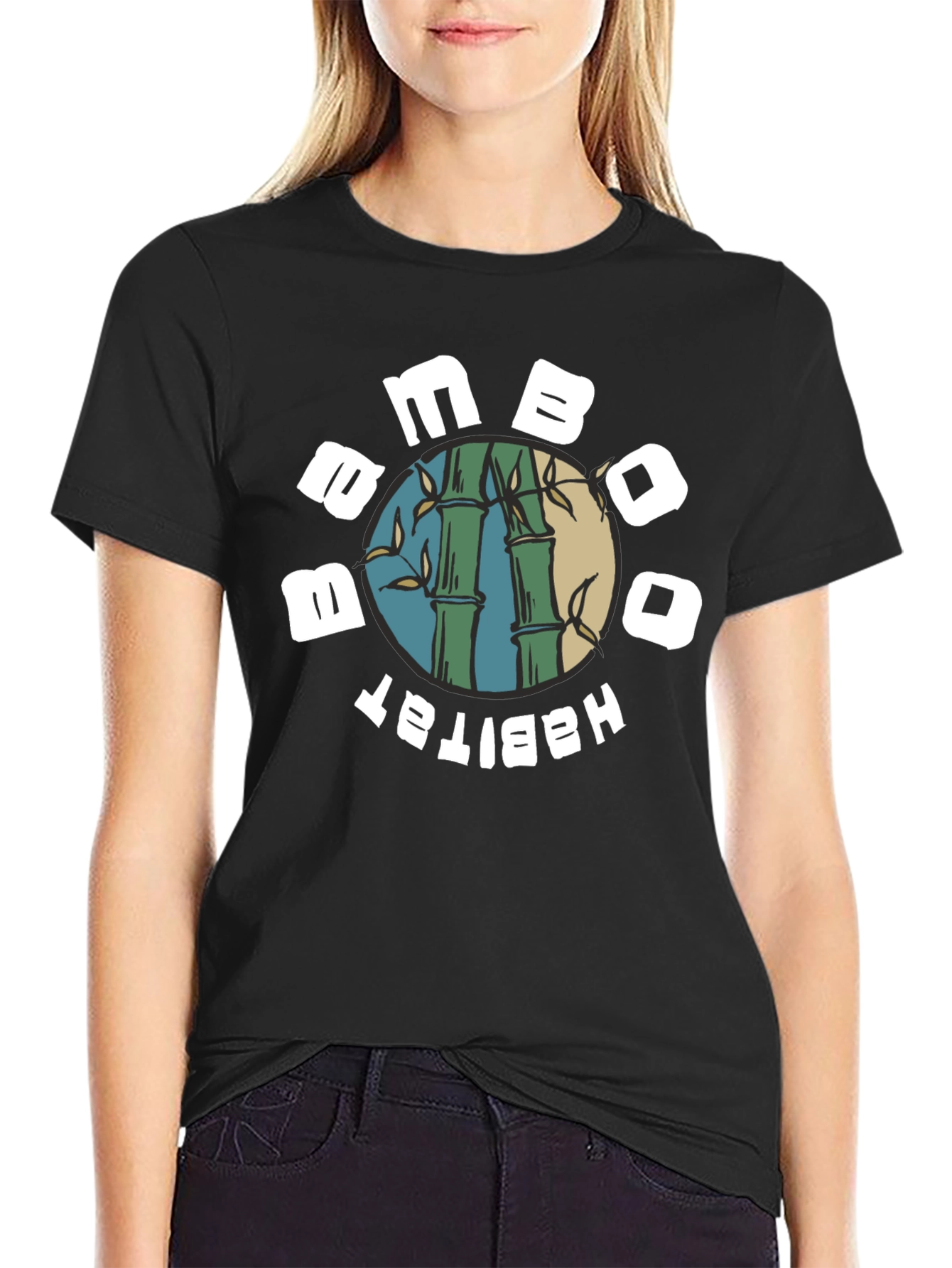 Bamboo Habitat Graphic T-Shirt - Black