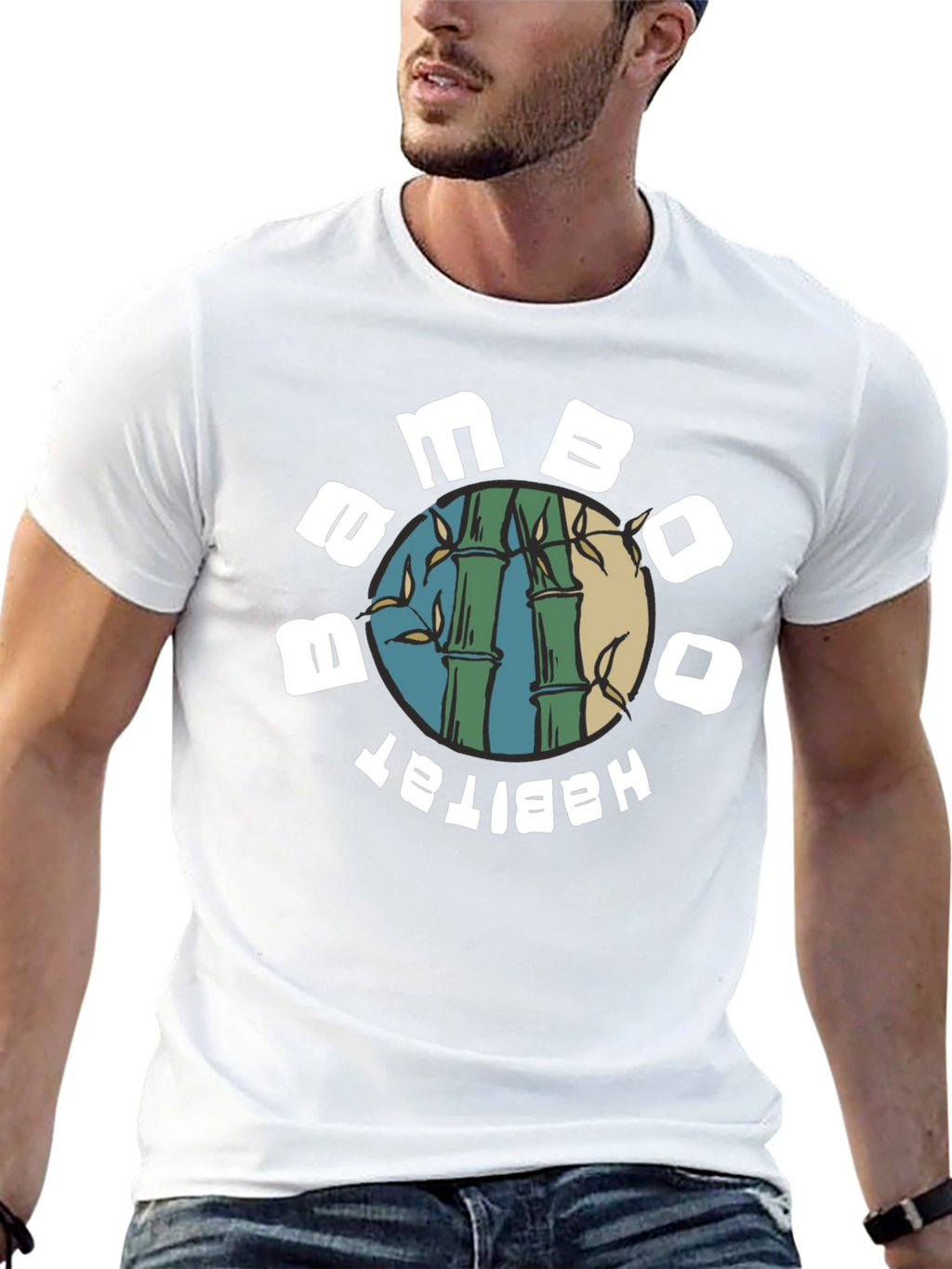 Bamboo Habitat Graphic T-Shirt - Black