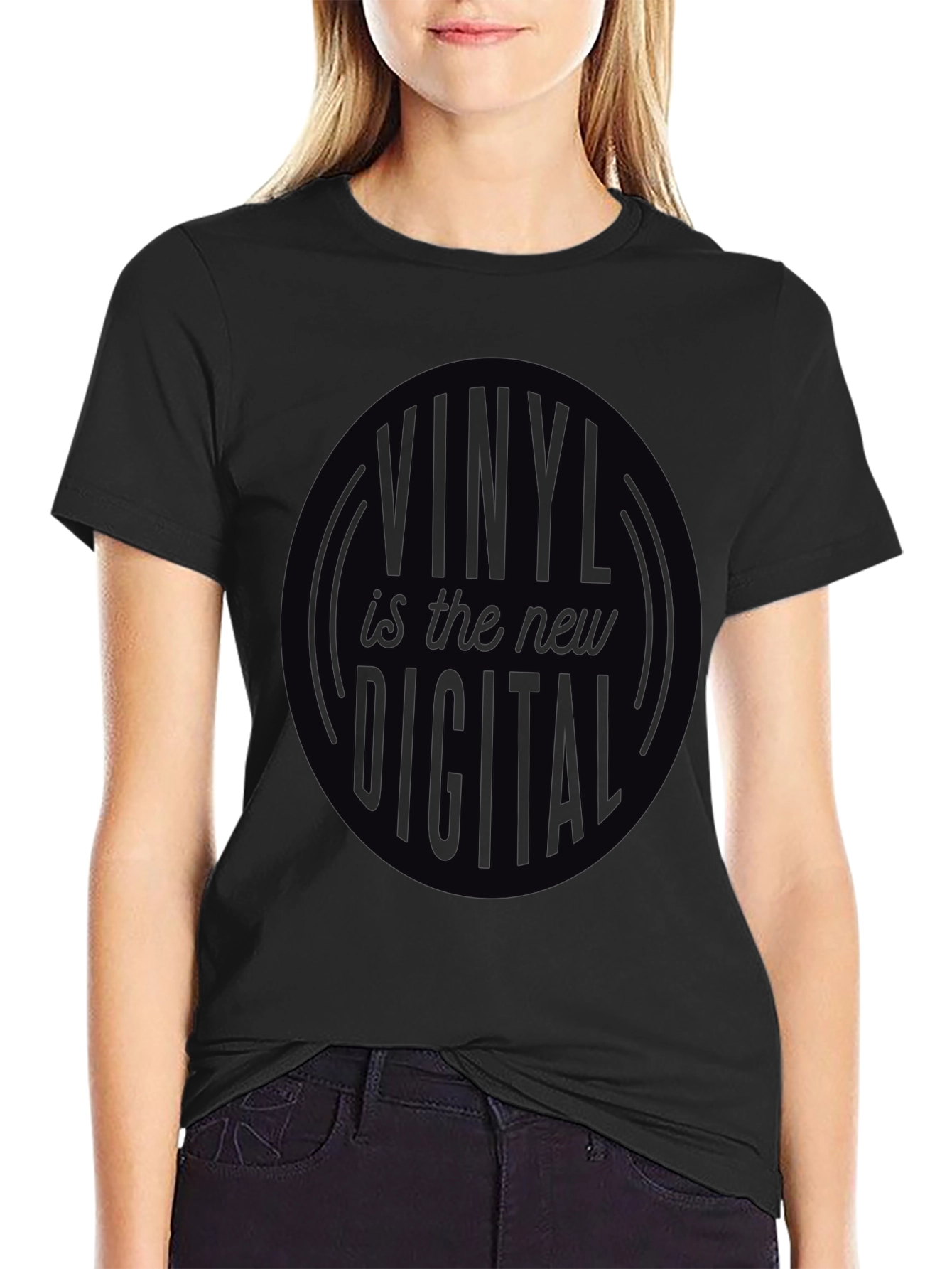 Vinyl is the New Digital Black T-Shirt