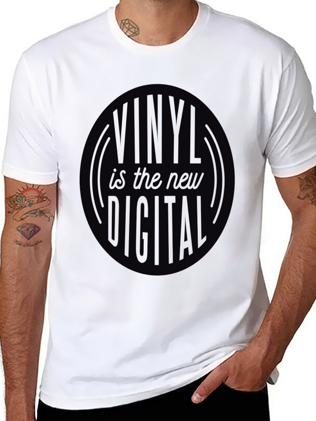 Vinyl is the New Digital Black T-Shirt