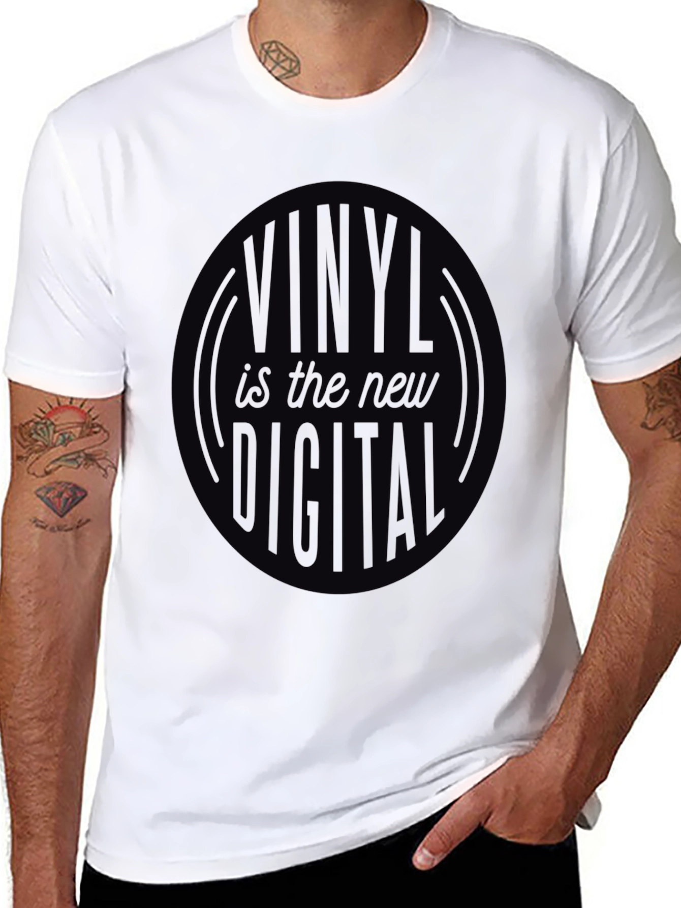 Vinyl is the New Digital Black T-Shirt