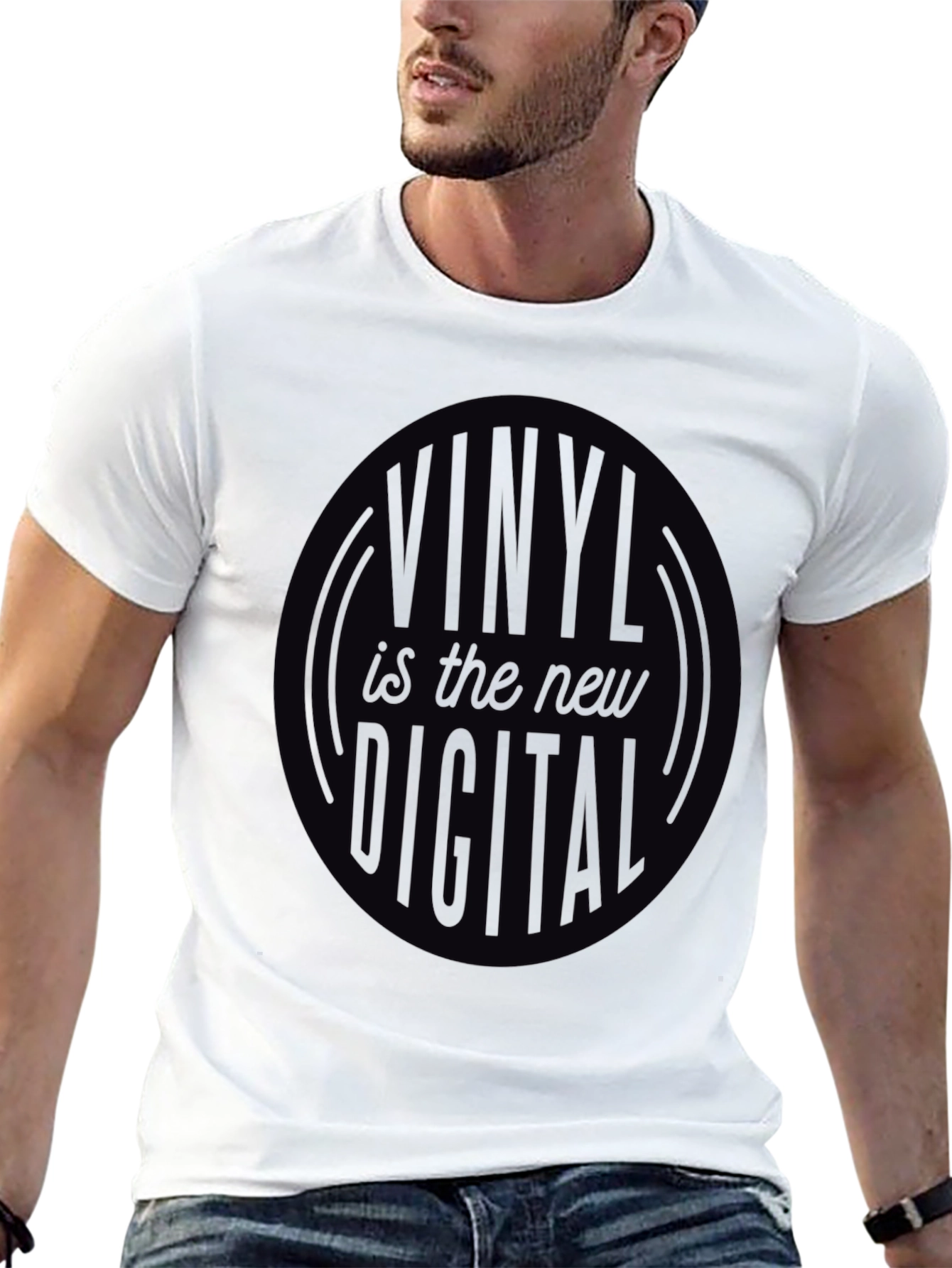 Vinyl is the New Digital Black T-Shirt