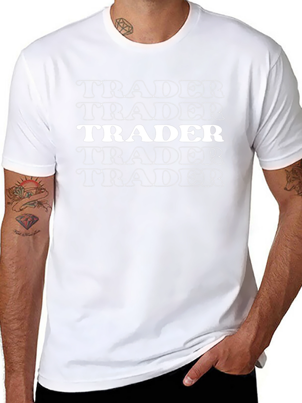 Trader Tee: Repetition Bold Statement T-Shirt