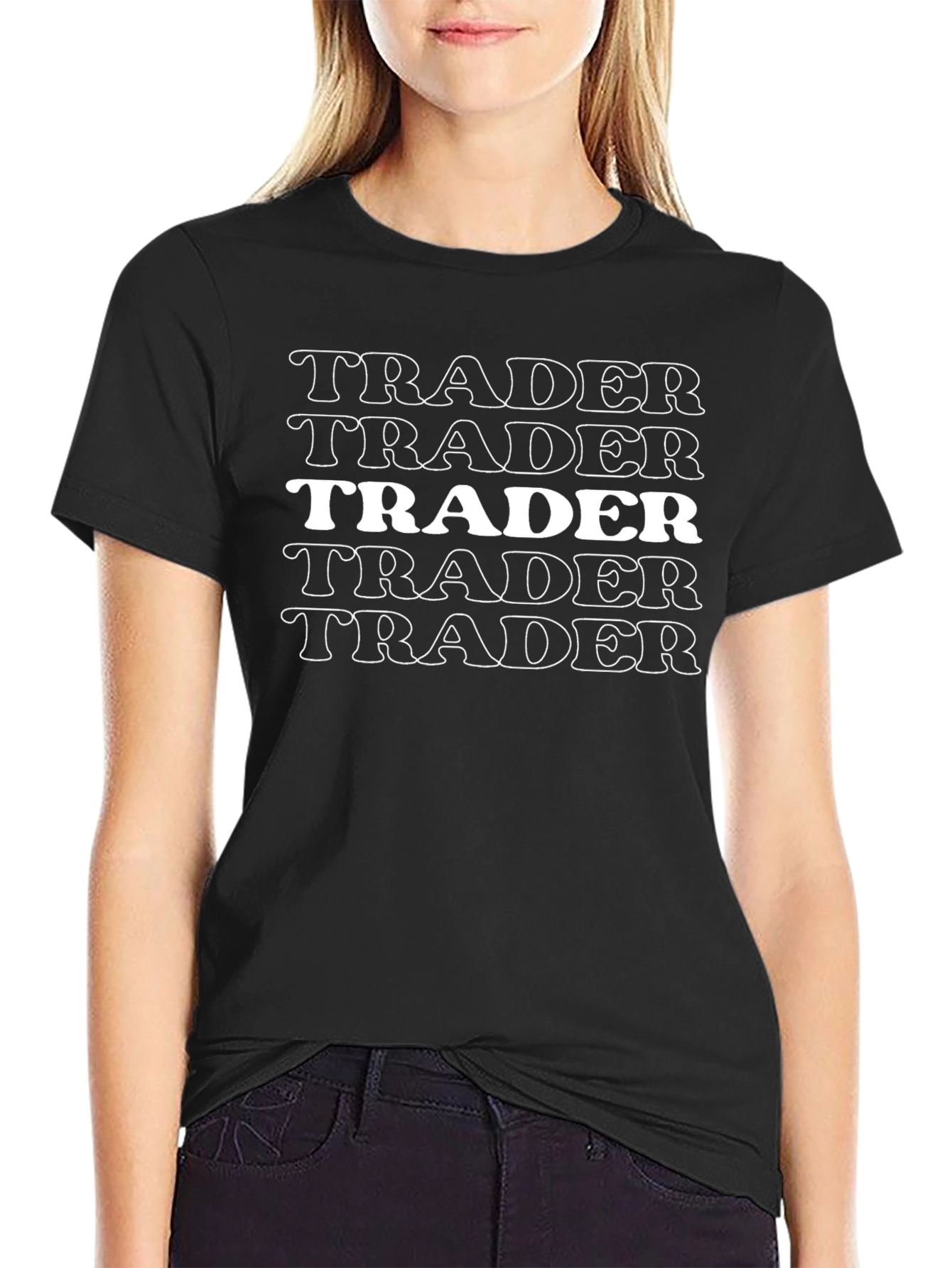 Trader Tee: Repetition Bold Statement T-Shirt