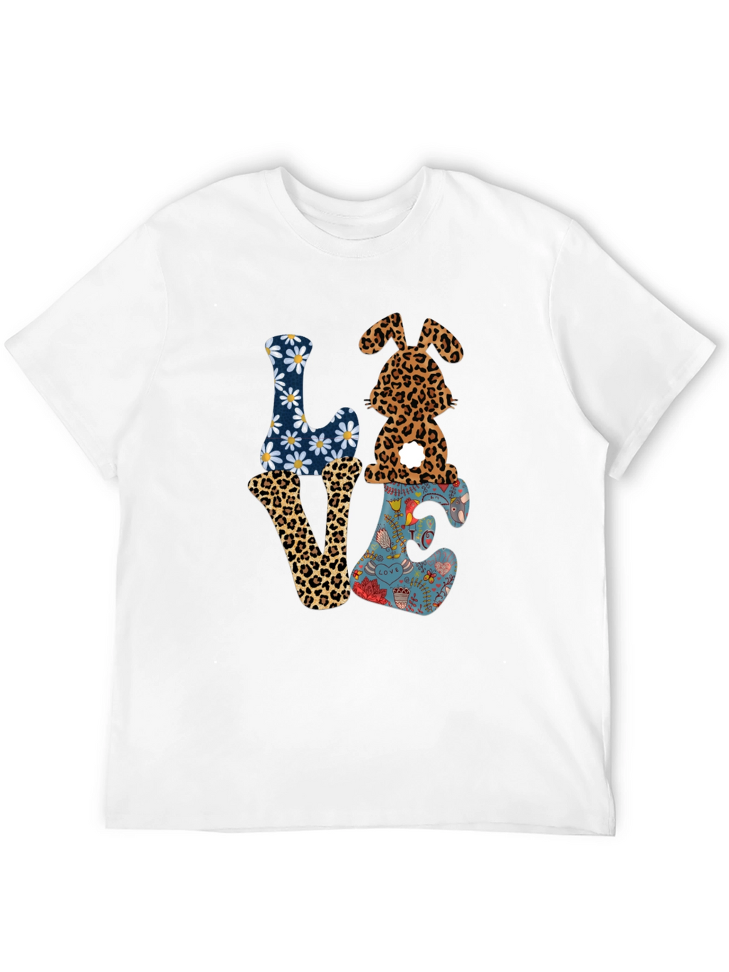 Love Easter Bunny Graphic Tee - Black