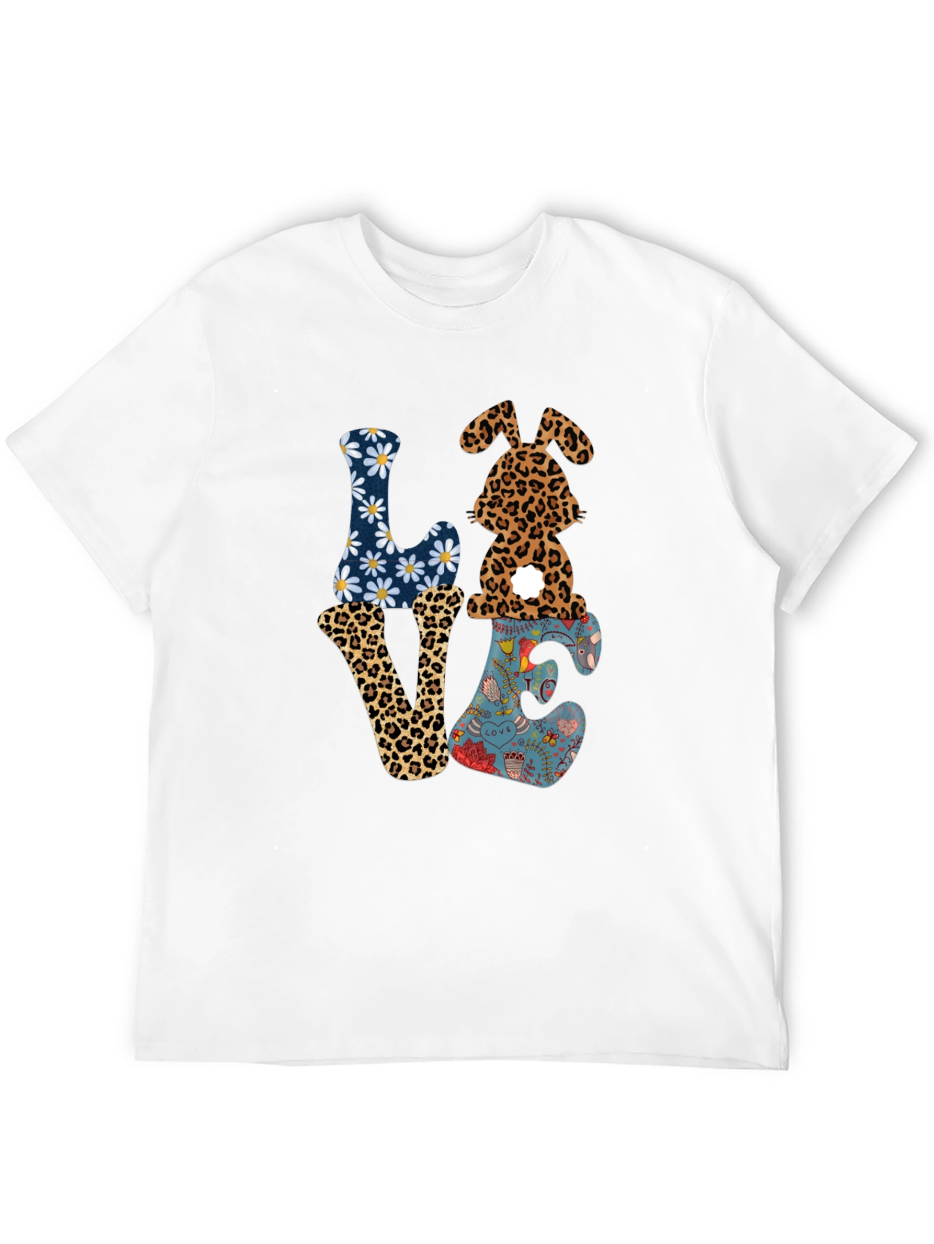 Love Easter Bunny Graphic Tee - Black