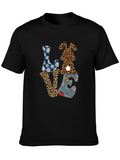 Love Easter Bunny Graphic Tee - Black