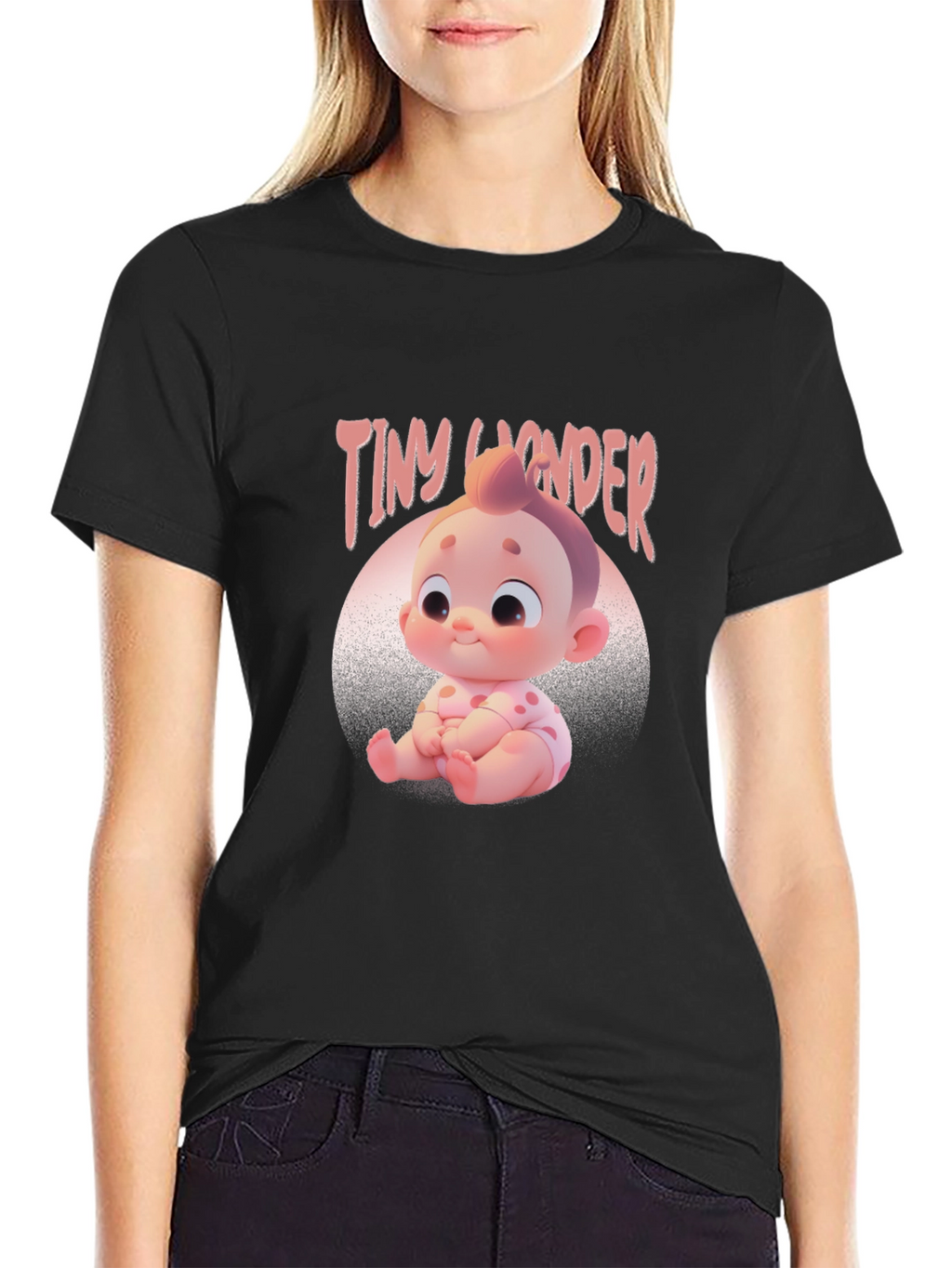 Tiny Wonder Baby Graphic Tee - Black
